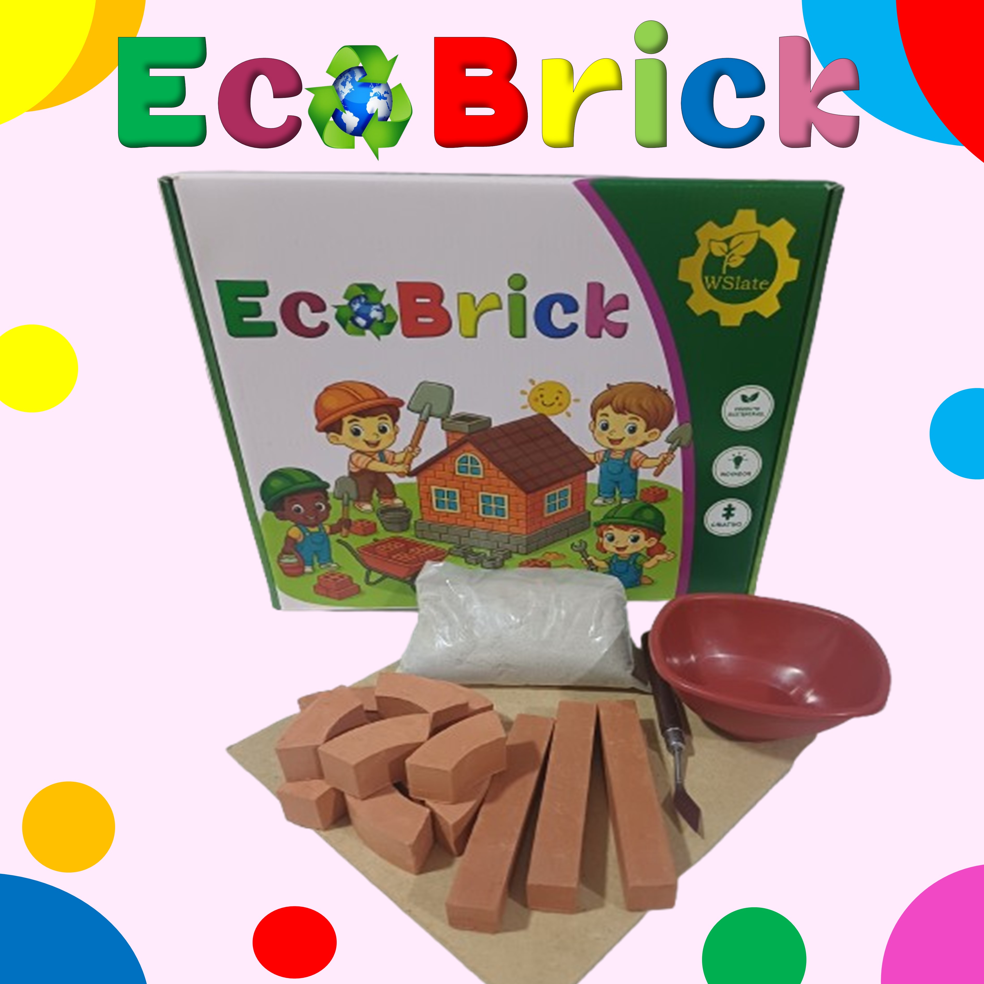 ECOBRICK. KIT POÇO. KIT DE CONSTRUÇÃO INFANTIL.  KIT DE MONTAR. TIJOLOS REAIS EM MINIATURA