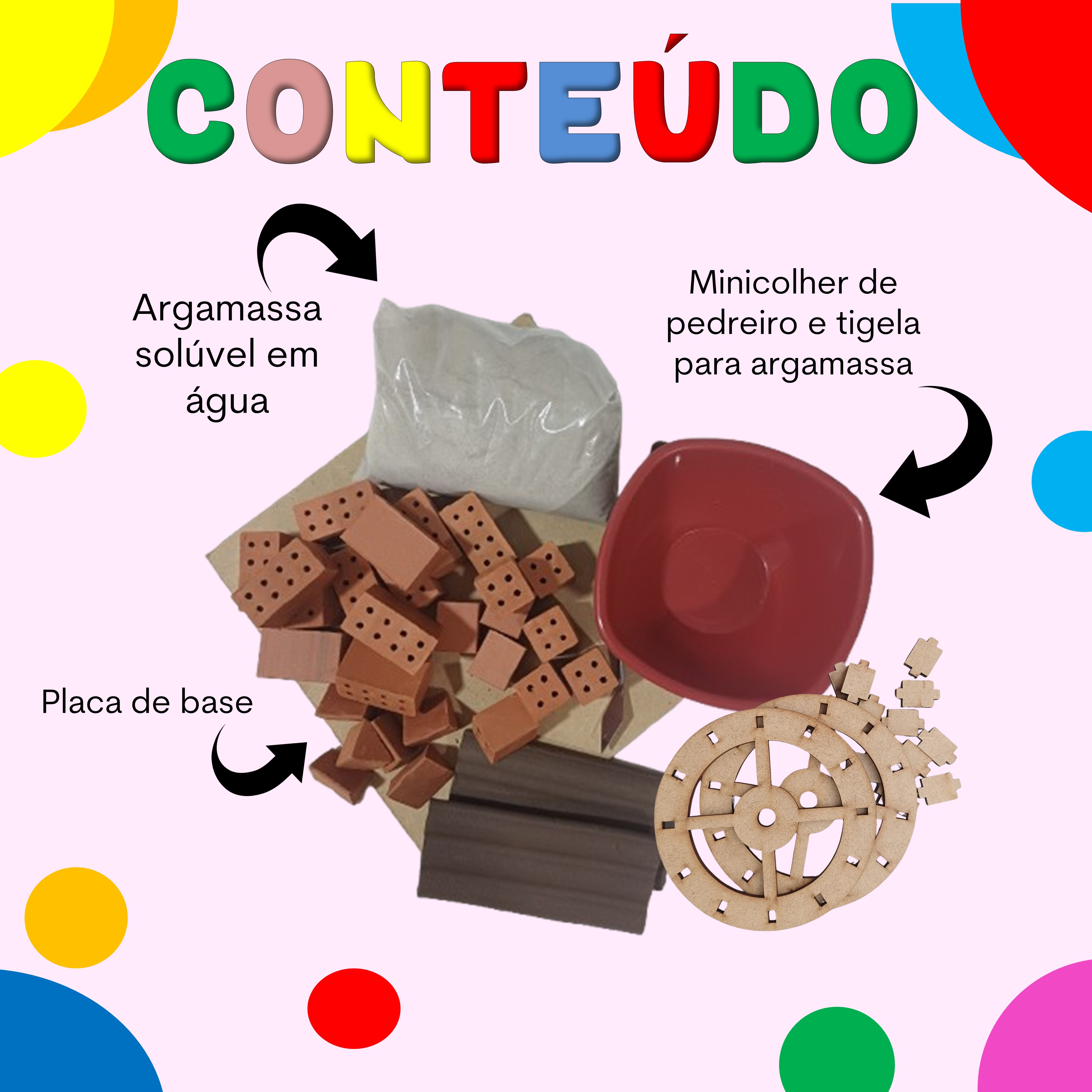 ECOBRICK. MOINHO D'ÁGUA. KIT DE CONSTRUÇÃO INFANTIL.   KIT DE MONTAR. KIT DE CONSTRUÇÃO. 