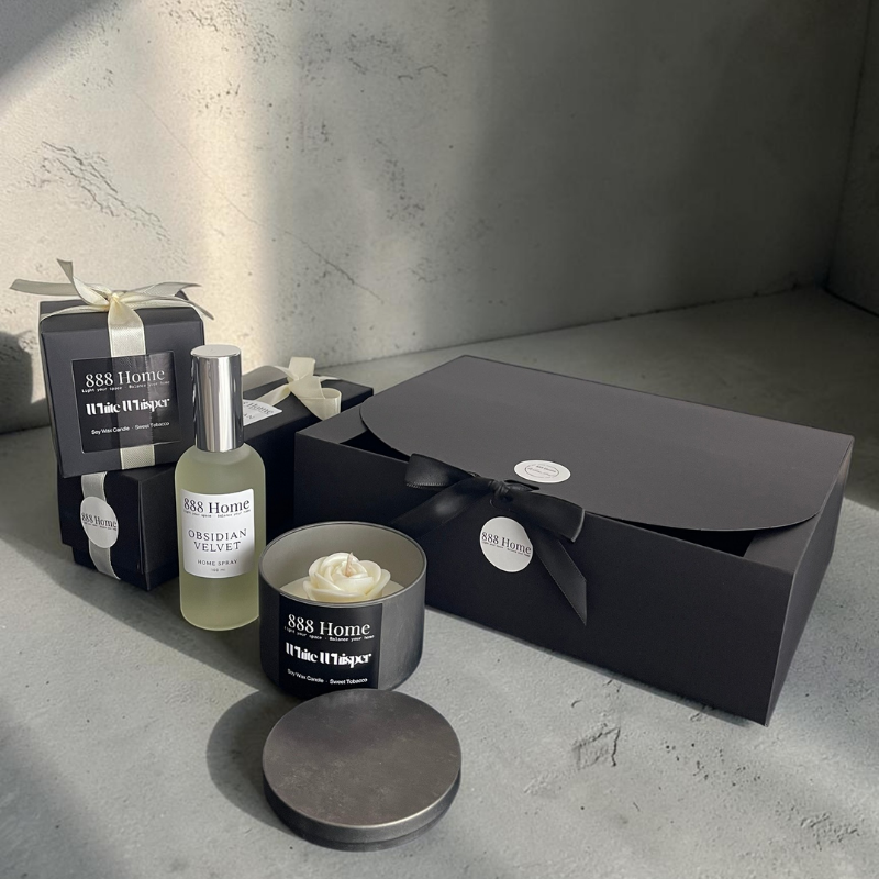 888 Home rinkinys - Obsidian Velvet x White Whisper