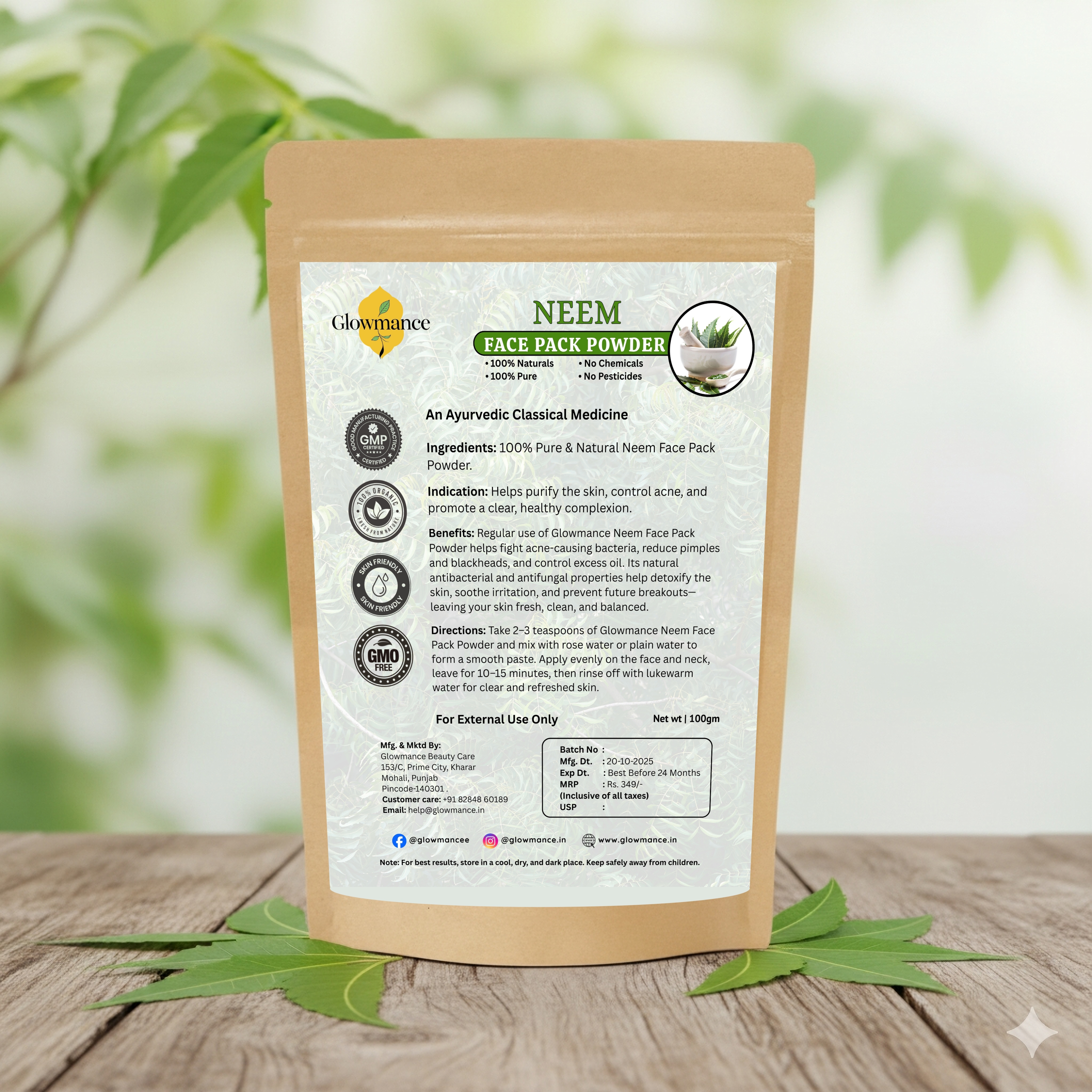 Neem Face Pack Powder