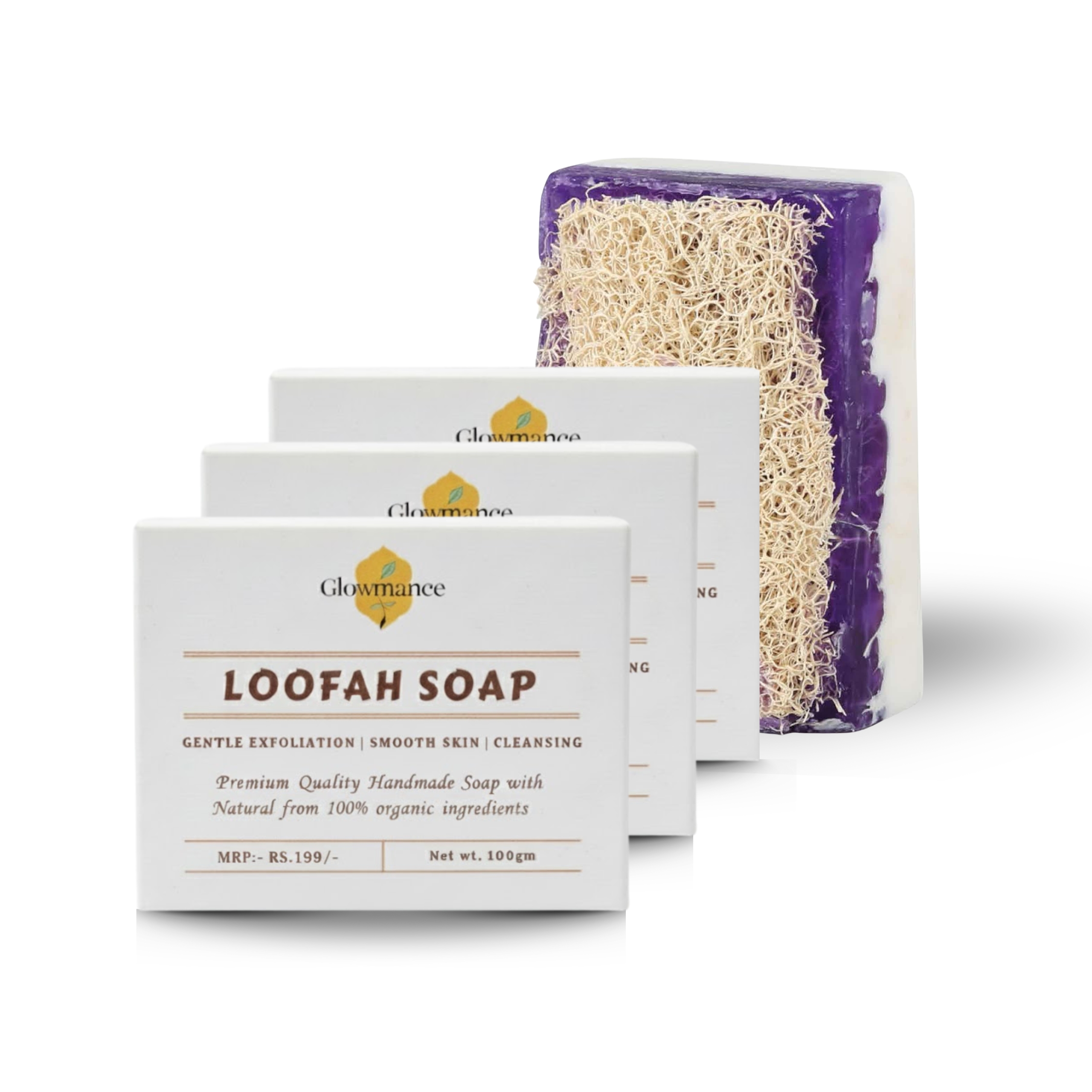 Glowmance Loofah Soap Bar