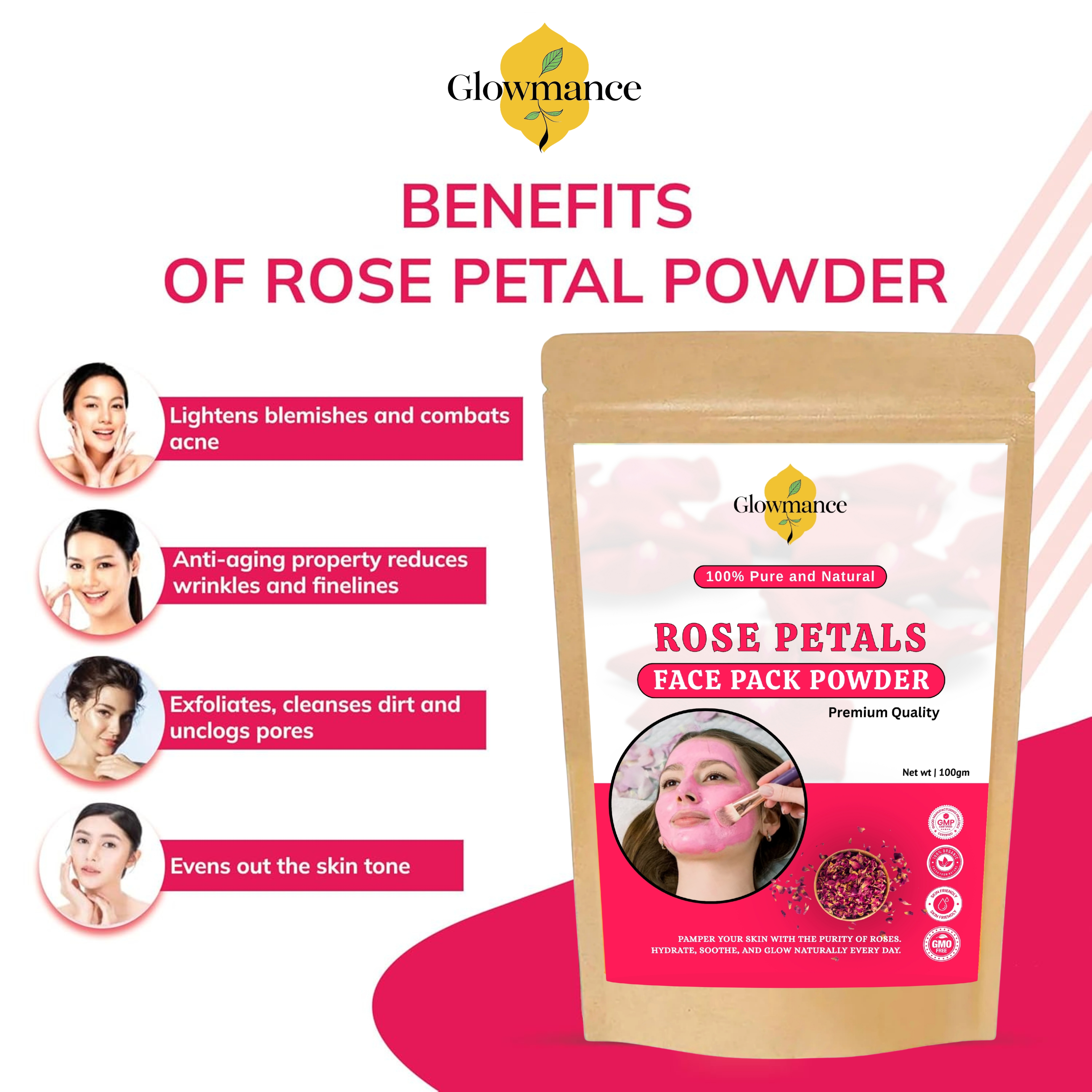Rose Petal Face Pack Powder