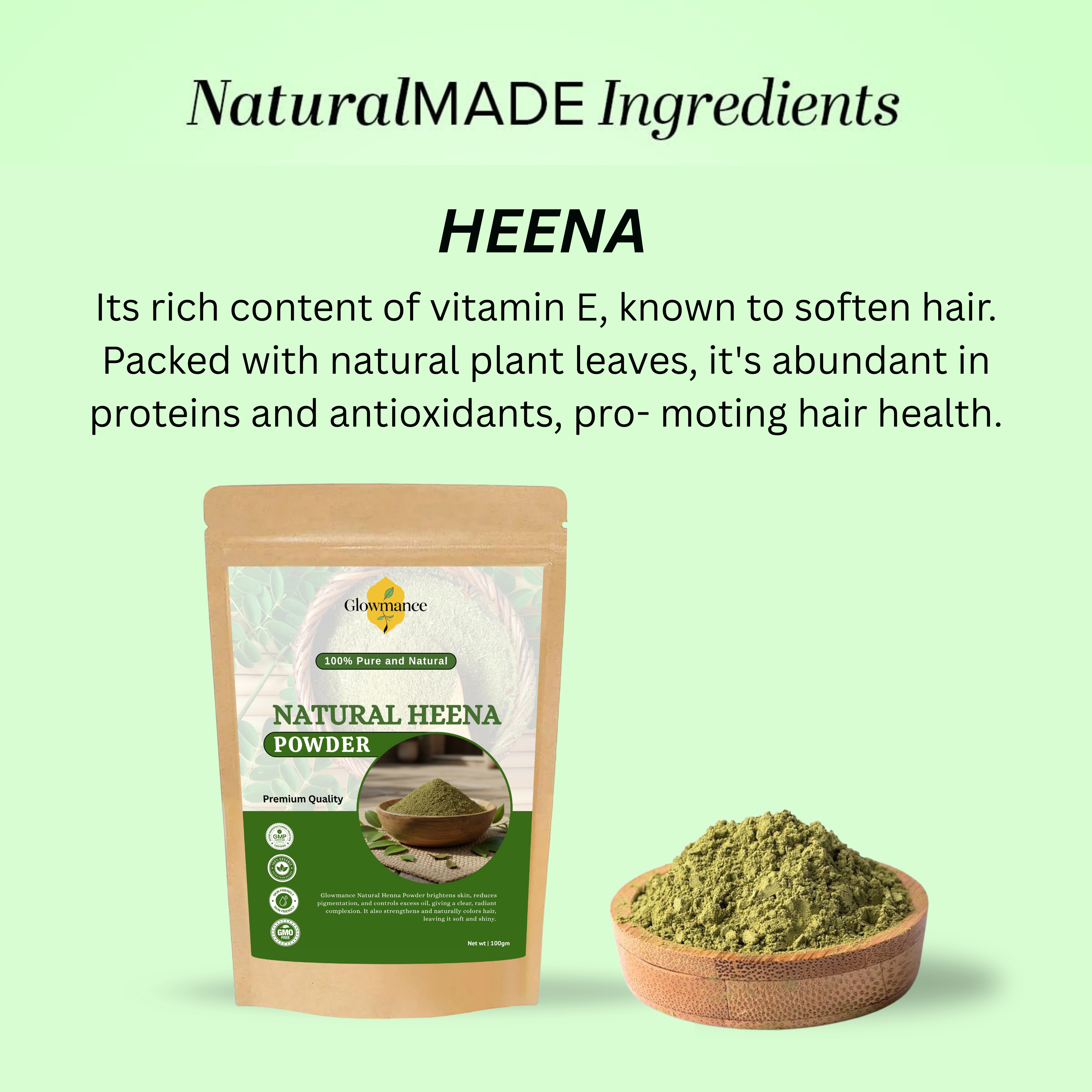 Glowmance 100% Natural Heena Powder