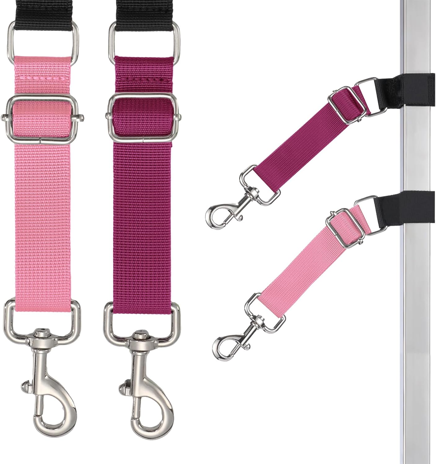 Pet Dog Grooming Arm Accessories - Dogs Loop Pets Grooming Loops Extension Straps 2 PCS Adjustable Secure and Stable Loop Extender Bathing Restraint Leashes for Small Medium & Large Dog