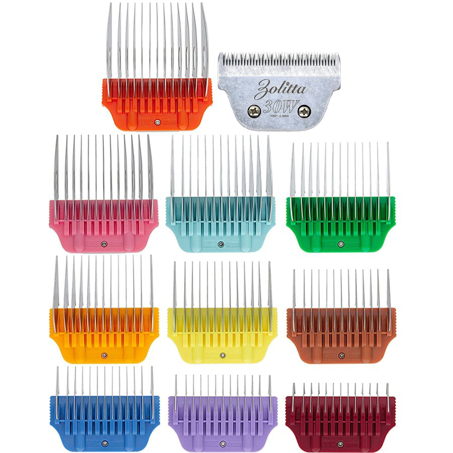 Set 1/10 Ten Wide Combs / 30WF Wide Elite Blade Set