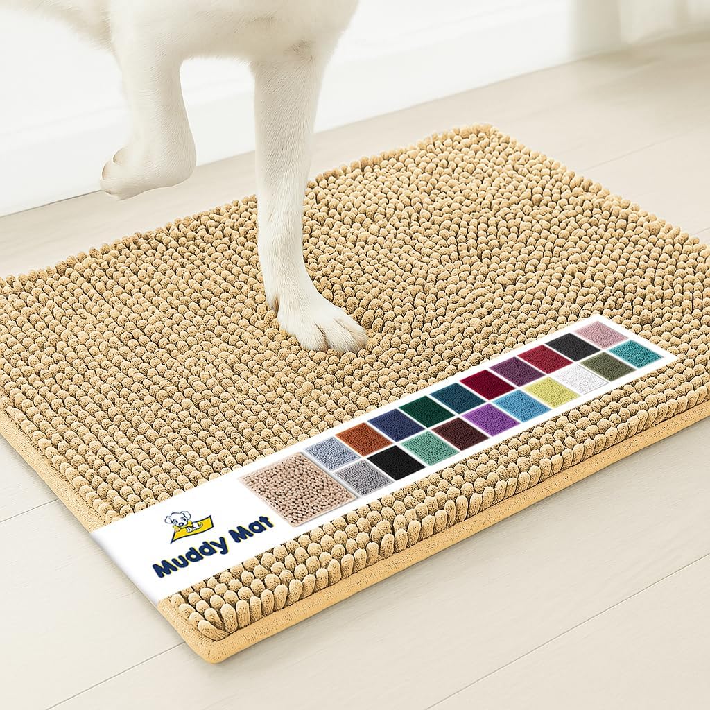 Muddy Mat® | Super Absorbent Door Mat Indoor, Microfiber Quick Dry Chenille Entryway Rug, Non-Slip Front Door Mat, 6ft x 9ft