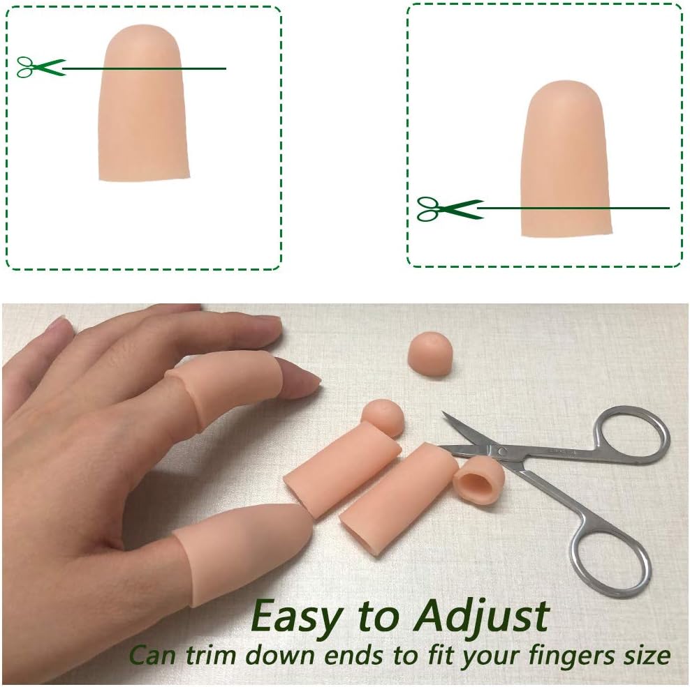 Gel Finger Protectors Finger Caps Silicone Fingertips Protection 