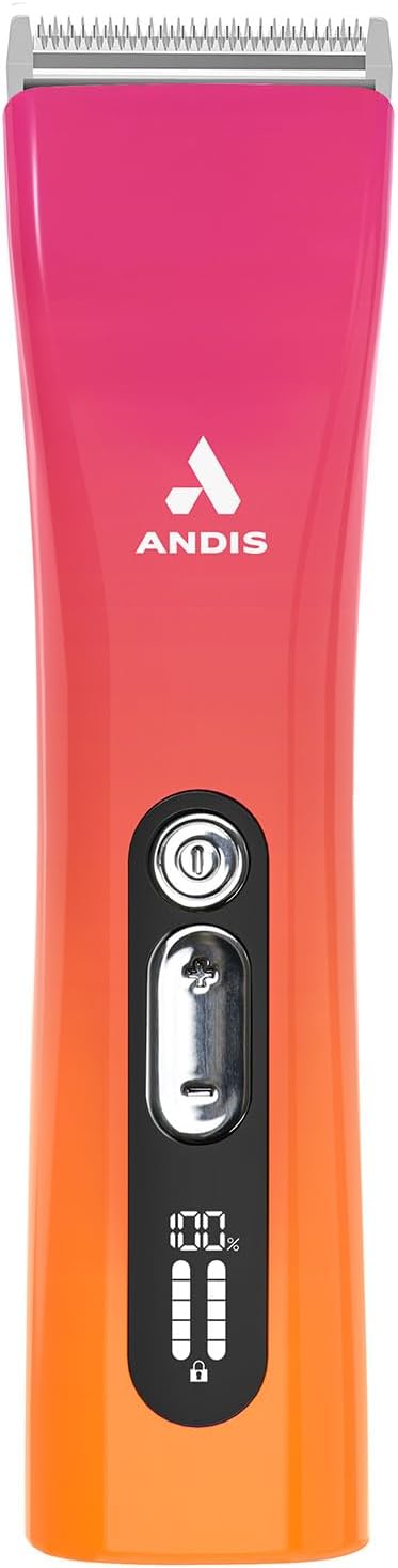 Andis 562745 Pro-Clip 5-in-1 Adjustable Blade Cord/Cordless Pet Hair Clipper, 5 Blade Settings, 5 Speeds, Sunset