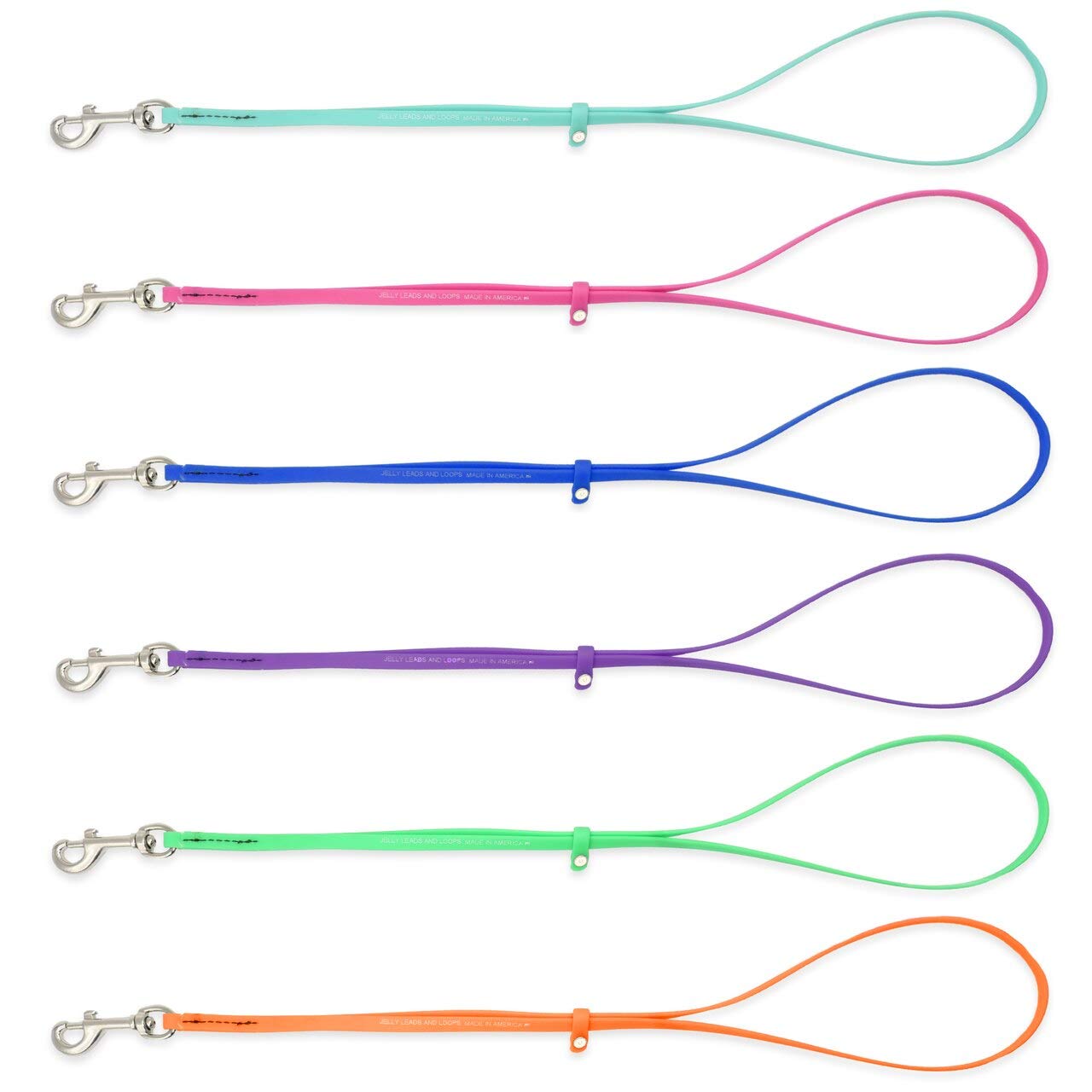 Assorted Jelly Pet Grooming Loop for Dogs | Fits Most Pet Grooming Tubs and Tables | Easy to Clean, & Waterproof Noose Loop | Stronger Than Leather | Made in The USA | 6-Pack