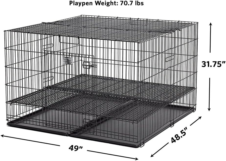 MidWest Homes for Pets Puppy Playpen Crate - 248-10 Grid & Pan Included