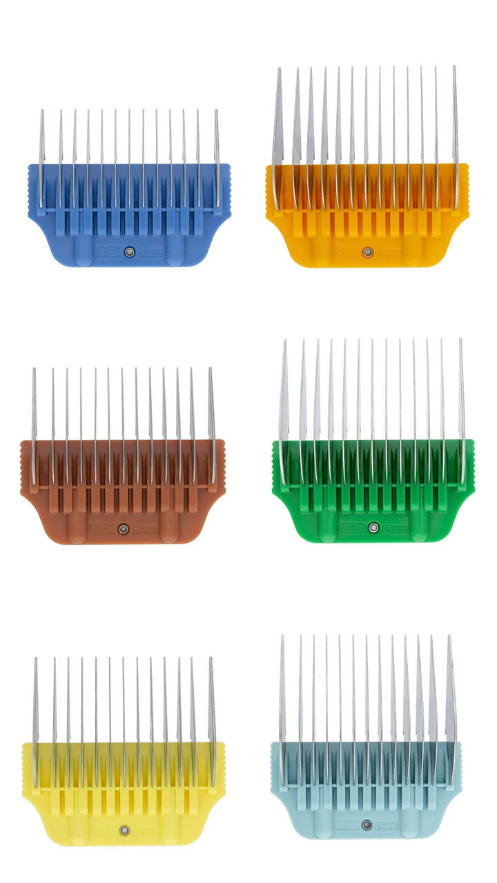 Six Wide Attachment Comb Set #2 (3/8" through 1")