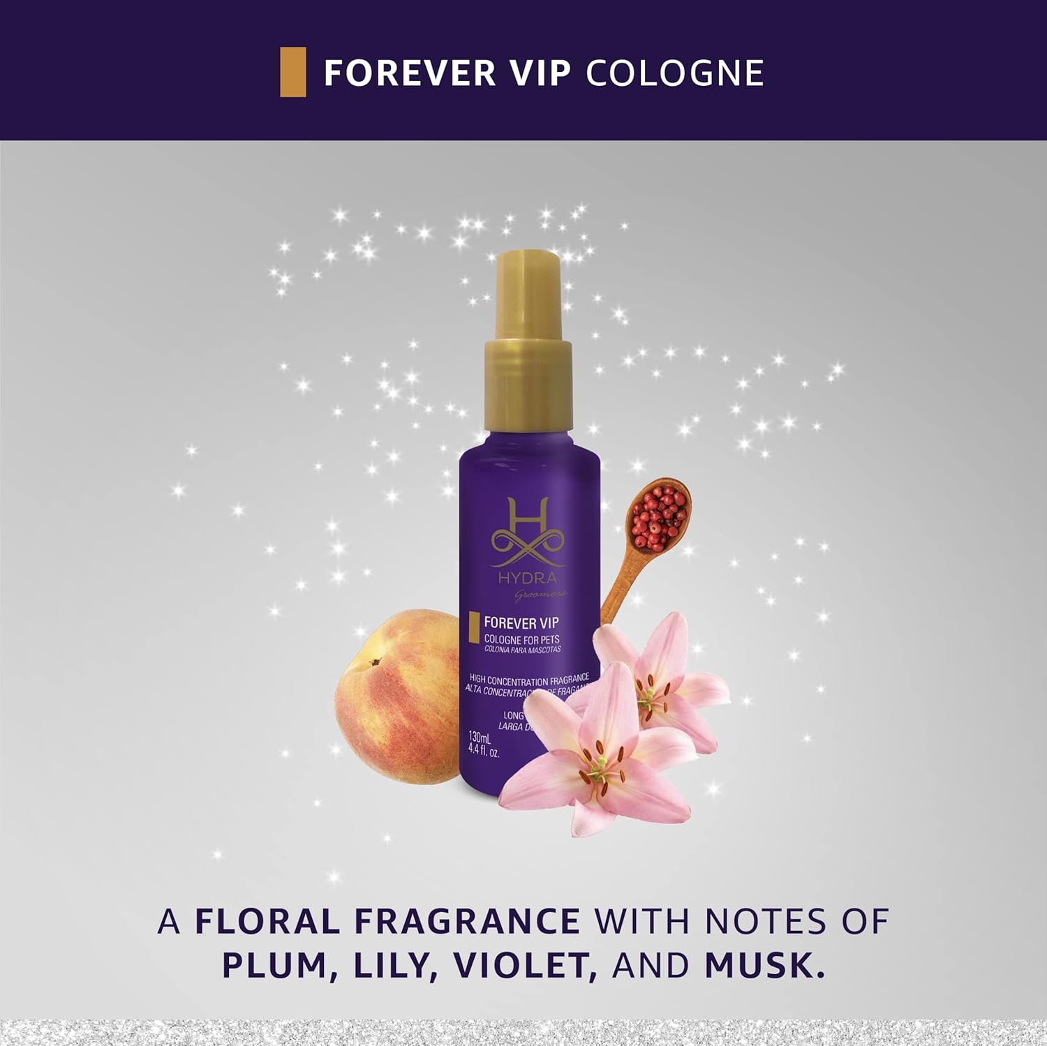 Hydra Forever VIP Pet Cologne, Finishing Cologne for Dogs and Cats, Grooming Spray, 4.4 Ounces