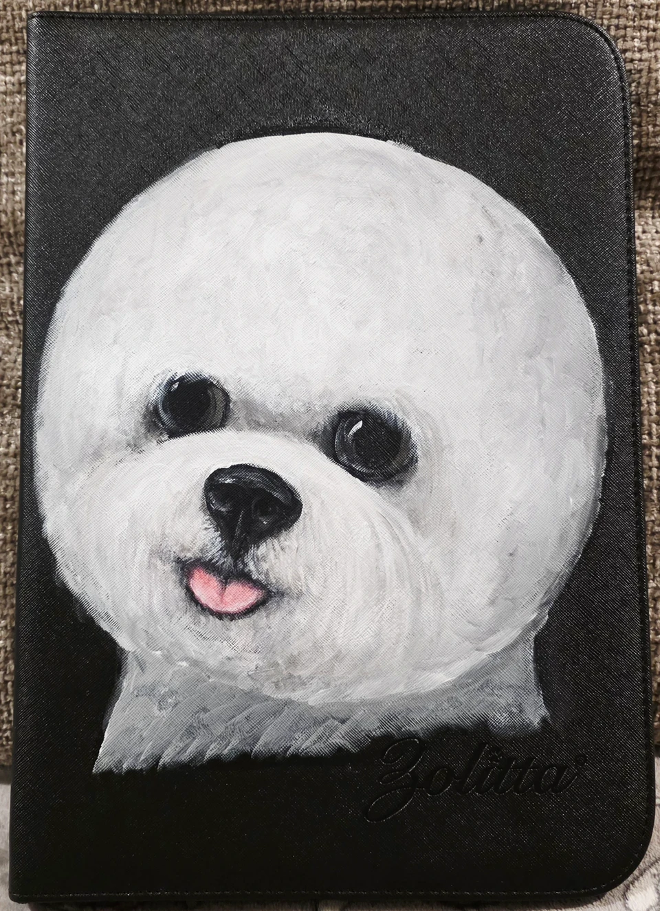 Zollita Painted Bichon Frise #1 20 Scissors Case