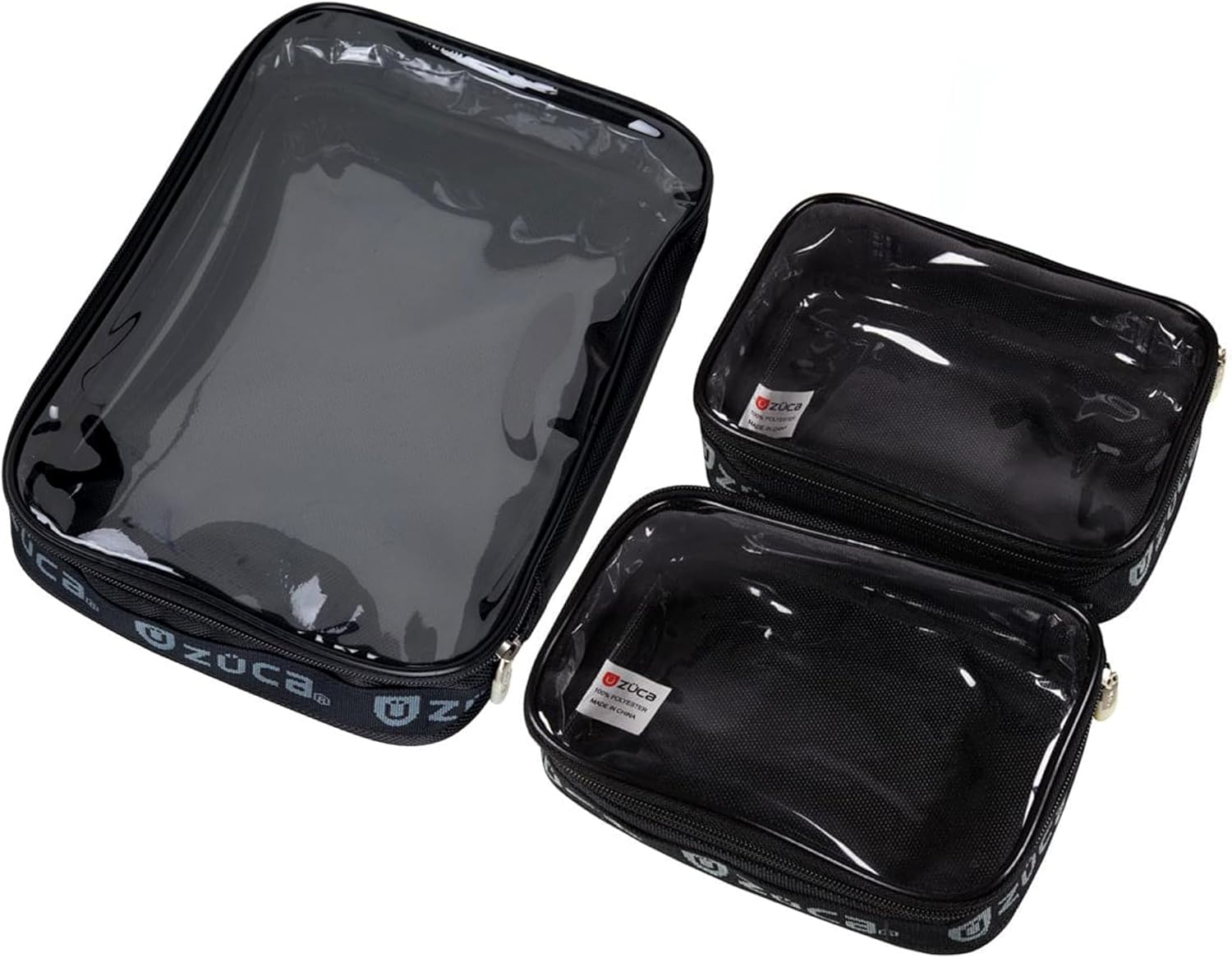 ZUCA Utility Pouch Combo Set - 1 Large & 2 Mini Utility Makeup Pouch - Durable, Spacious Cosmetic Storage