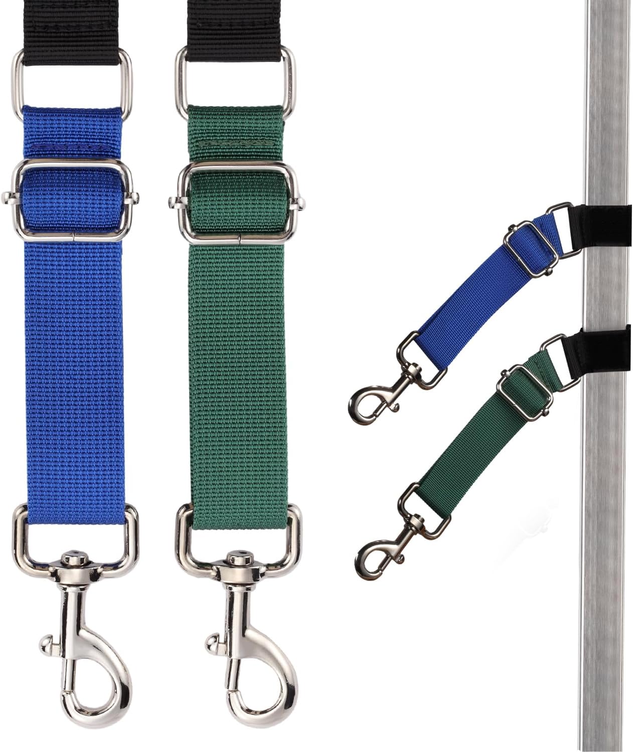 Pet Dog Grooming Arm Accessories - Dogs Loop Pets Grooming Loops Extension Straps 2 PCS Adjustable Secure and Stable Loop Extender Bathing Restraint Leashes for Small Medium & Large Dog