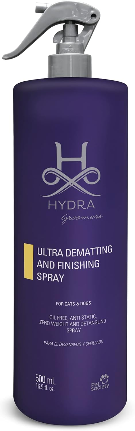 Hydra Professional Ultra De-matting and Finishing Spray for Dogs and Cats, Suitable for Pets with Long Hair