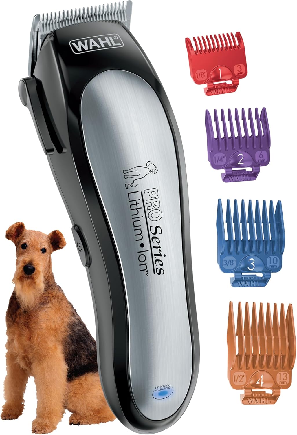 Wahl USA Lithium-Ion Pro Series Cordless Animal Clippers – Rechargeable, Heavy-Duty, Electric Dog & Cat Grooming Kit for Small & Large Breeds