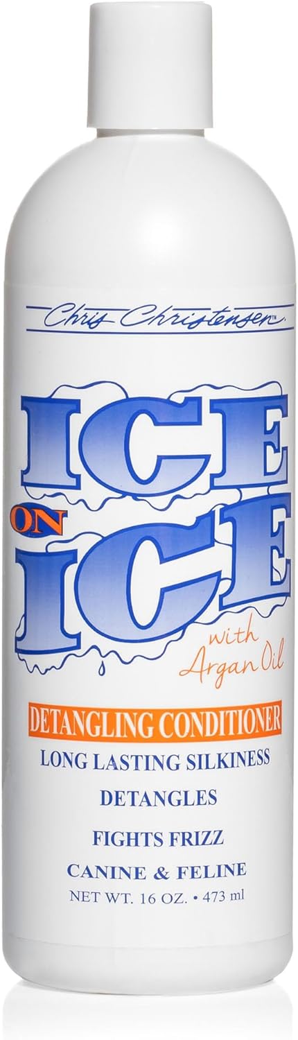 Chris Christensen Ice on Ice Detangling Dog Conditioner, Groom Like a Professional, De-matts, Moisturizes, Creates Long Lasting Silkiness