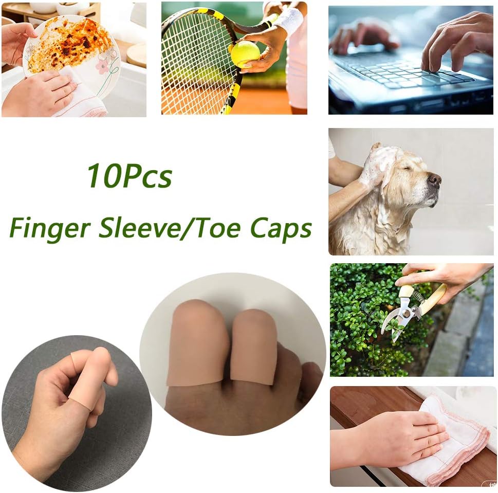 Gel Finger Protectors Finger Caps Silicone Fingertips Protection 