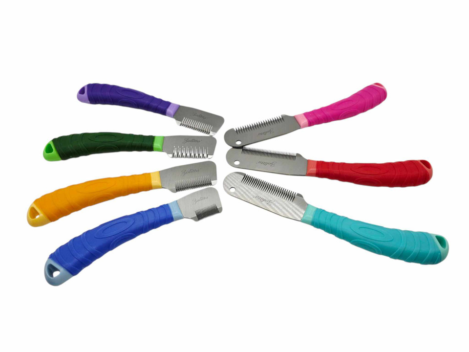 Zollita 7 Stripping and Carding Knives Set in Case