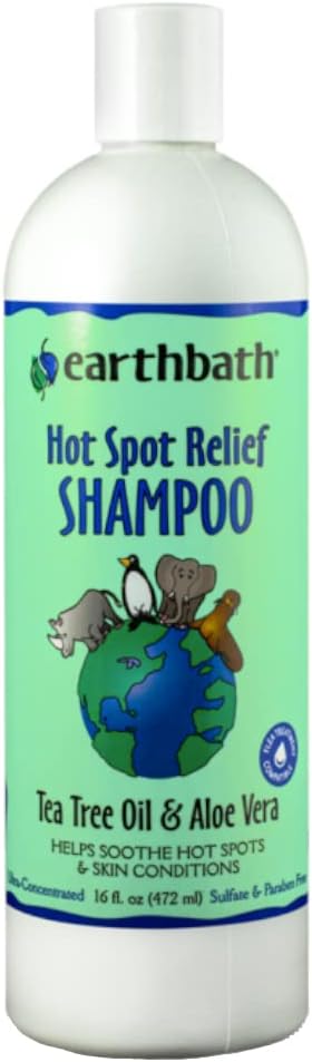 earthbath, Hot Spot Relief Pet Shampoo - Tea Tree Oil Hot Spot Treatment for Dogs