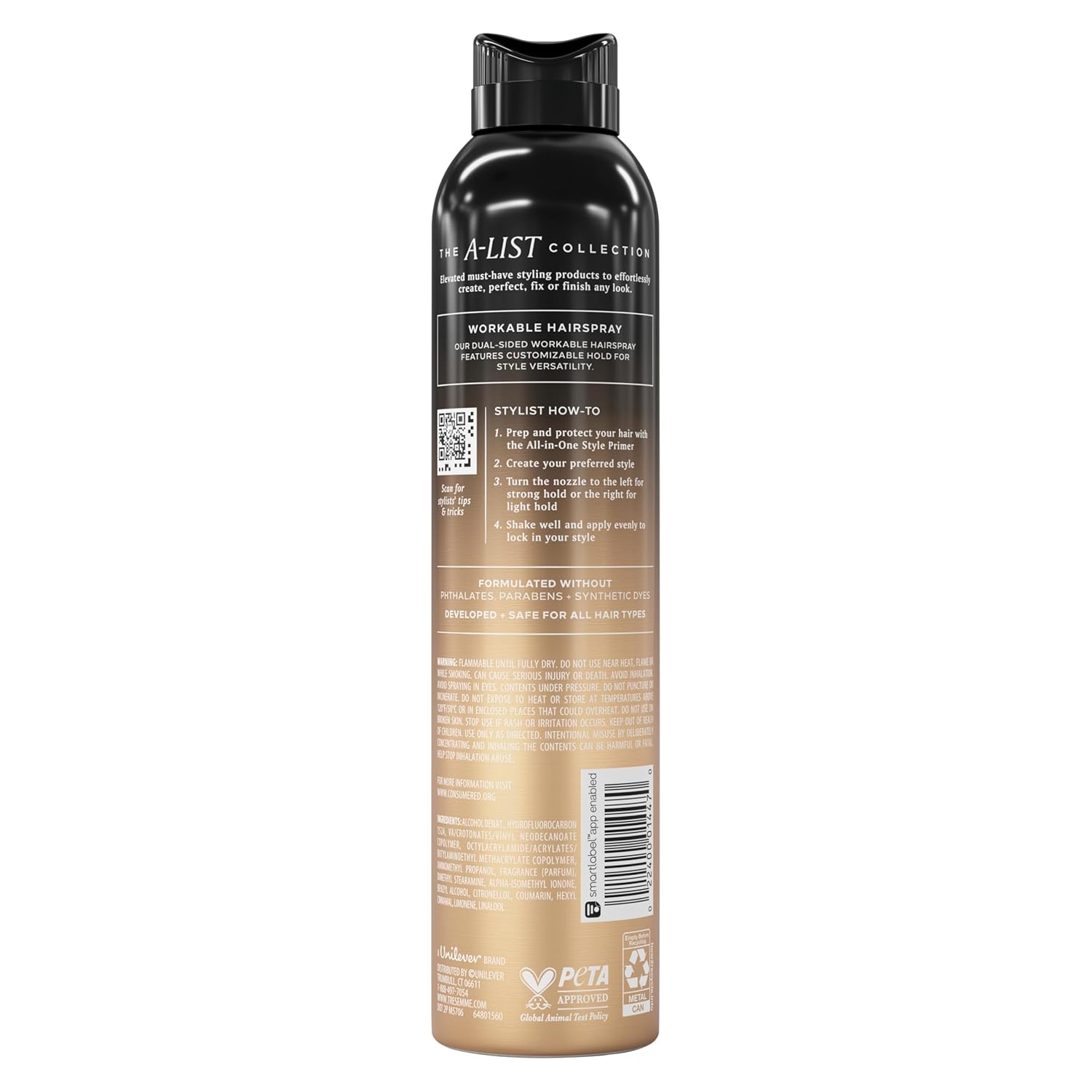 TRESemmé Workable Hairspray 1 ct A-LIST Collection for Brushable + Customizable Hold