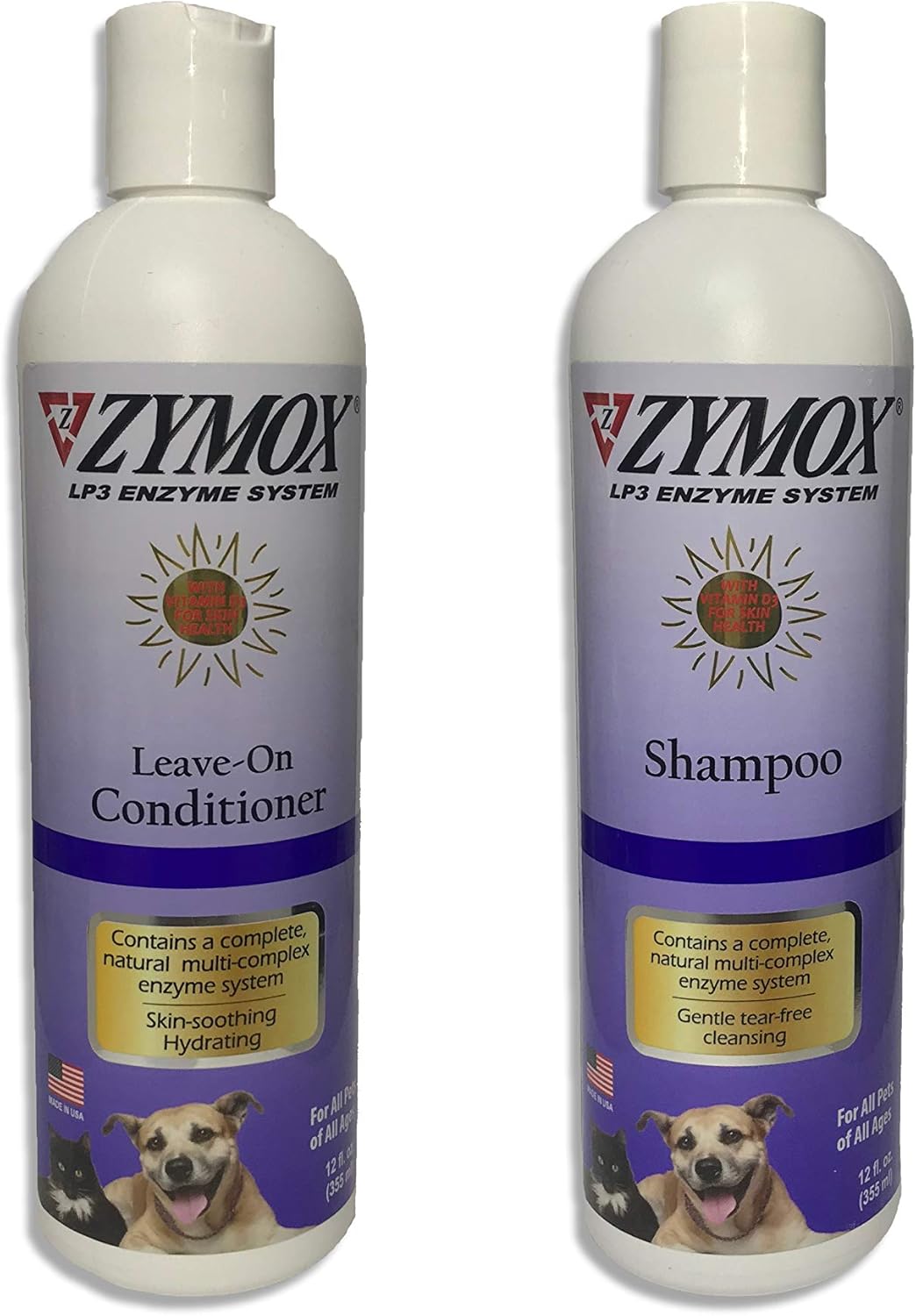 Zymox Enzymatic Shampoo and Rinse Set for Itchy Inflamed Skin Size: Set