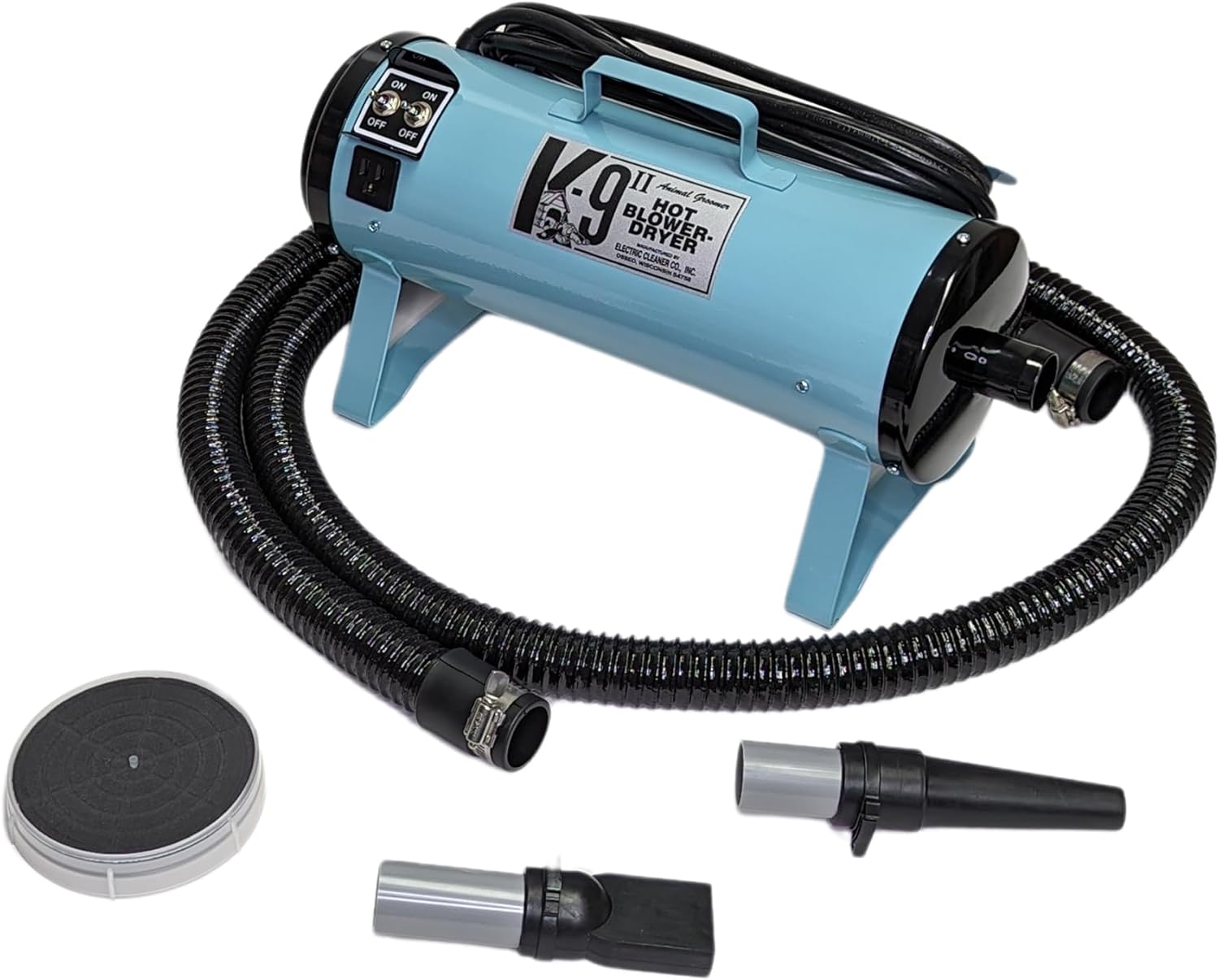 K9 II Dog Blow Dryer - High Power Grooming Dryer, Heavy Duty, 10' Hose, De-shedding, Pink
