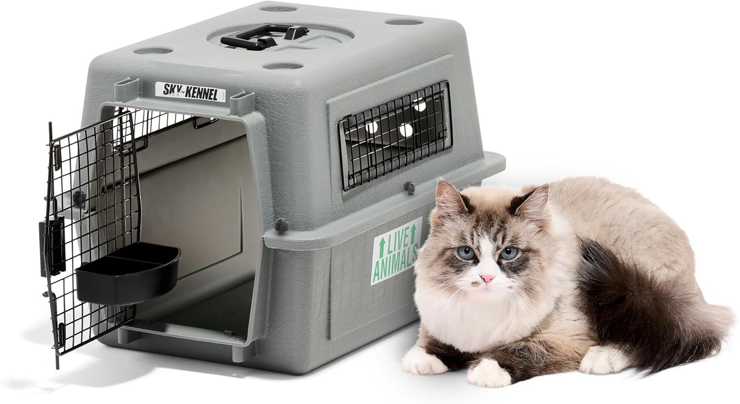 Petmate Sky Kennel for Air and Travel Airline Compliant Dog Crate for Smaller Dog Breeds or Pets up to 15 lbs,