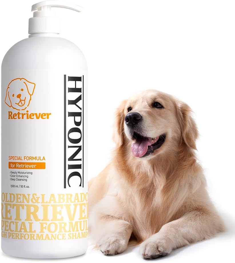 HYPONIC Shampoo for Retriever - Hypoallergenic Breed-Specific Shampoo for Retriever for Soft Volume, deep Cleansing, and Silky Coat (50.72oz