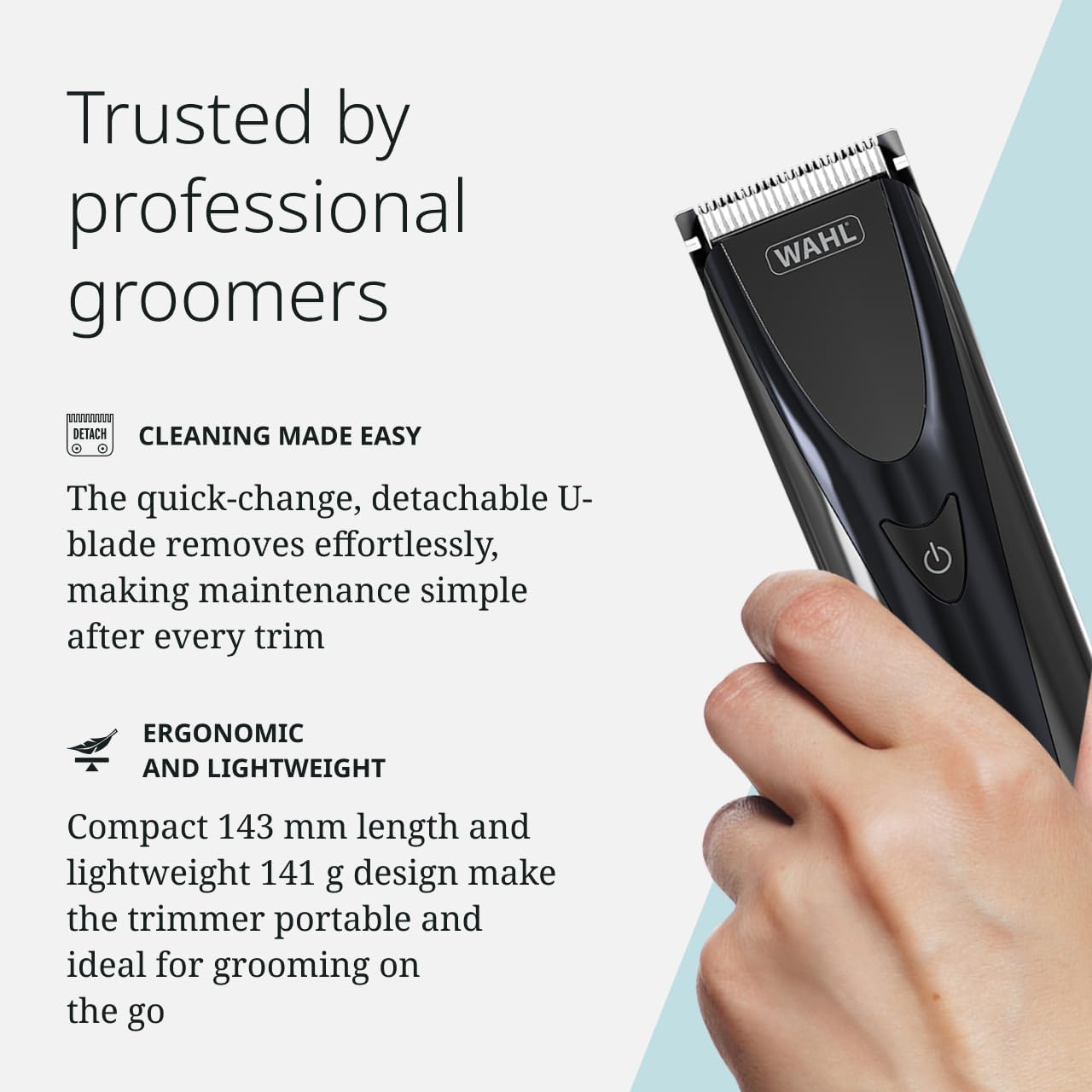 Wahl Pro Animal Fidela Trimmer - Cordless Dog & Cat Hair Trimmer - for Sensitive Areas - Essential Grooming Tools - with 3 Guide Combs
