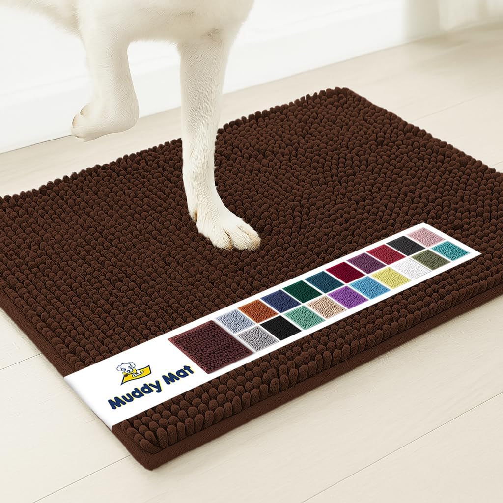 Muddy Mat® | Super Absorbent Door Mat Indoor, Microfiber Quick Dry Chenille Entryway Rug, Non-Slip Front Door Mat, 5ft x 7ft