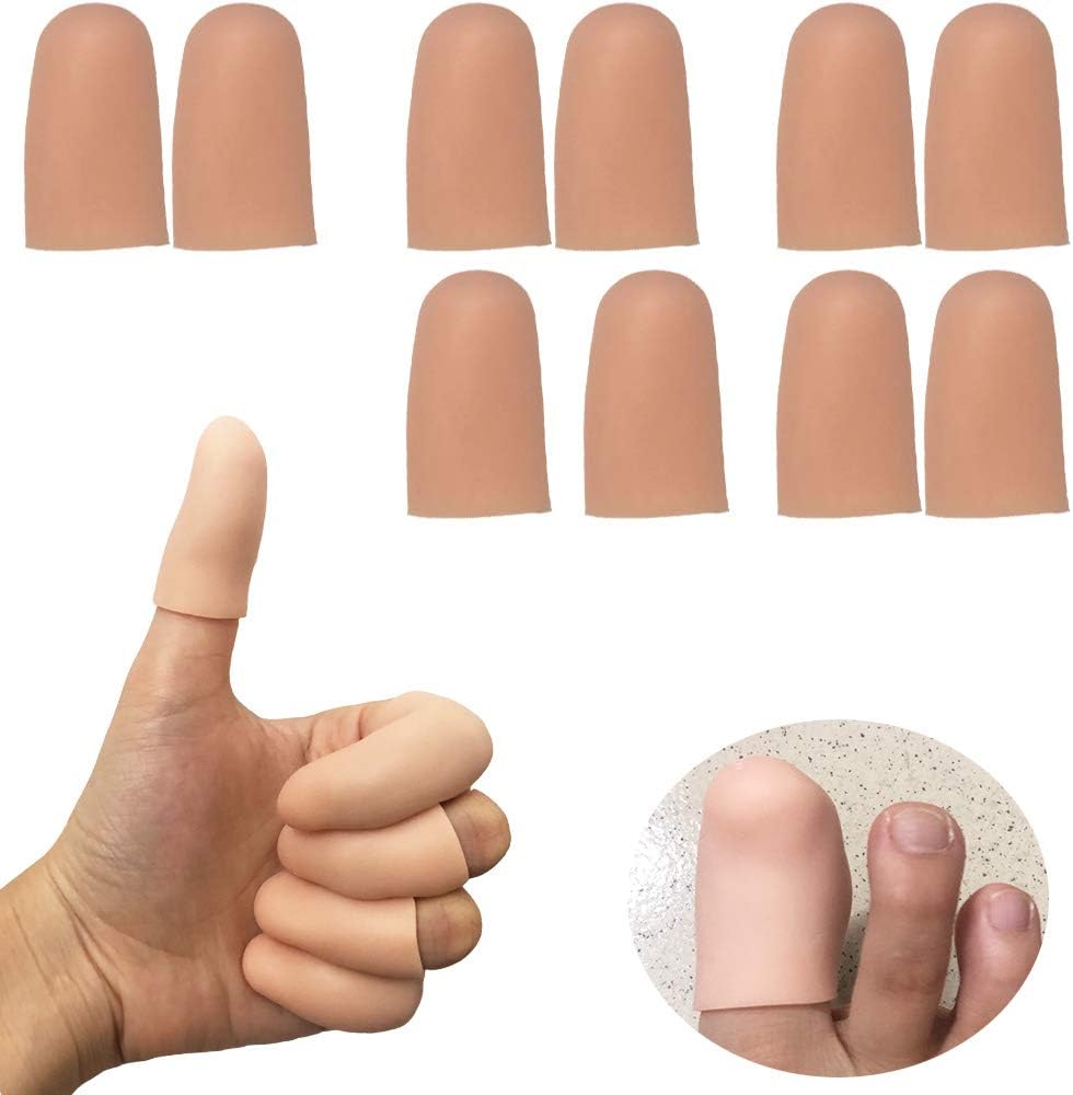 Gel Finger Protectors Finger Caps Silicone Fingertips Protection 