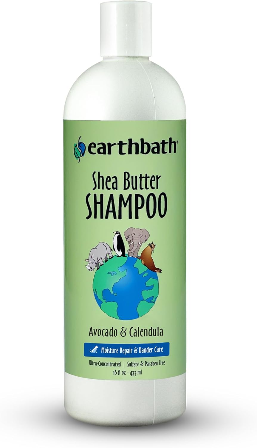 earthbath, Shea Butter Shampoo - Dog Shampoo, Plant-Based, Cruelty-Free, Vegan, Gluten-Free, Non-GMO