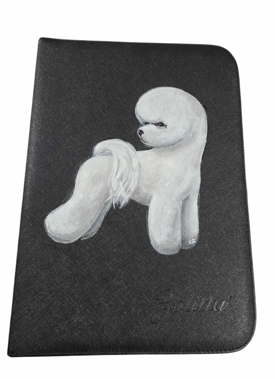 Zollita Custom Painted Bichon 20 Scissors Case 