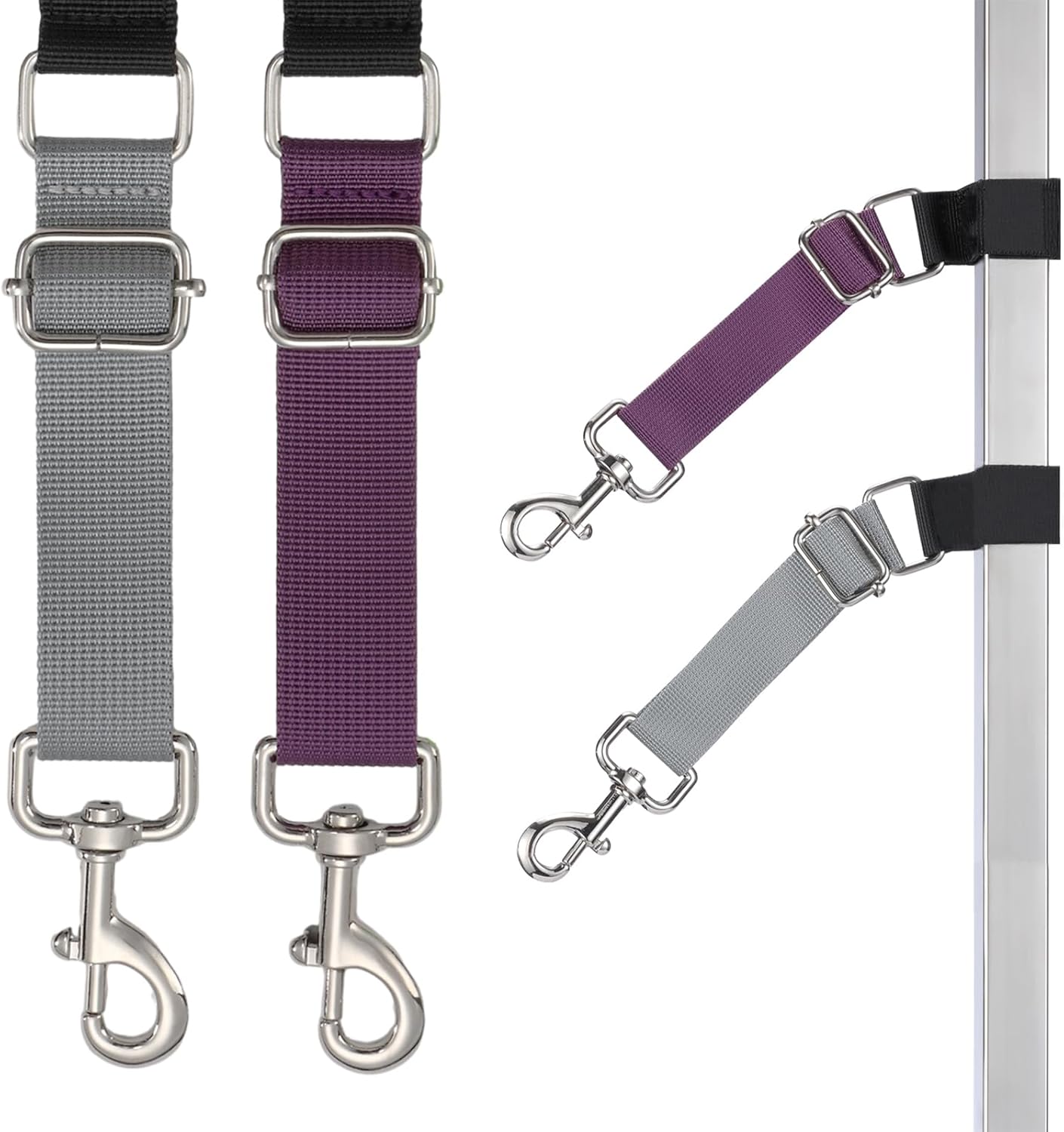 Pet Dog Grooming Arm Accessories - Dogs Loop Pets Grooming Loops Extension Straps 2 PCS Adjustable Secure and Stable Loop Extender Bathing Restraint Leashes for Small Medium & Large Dog
