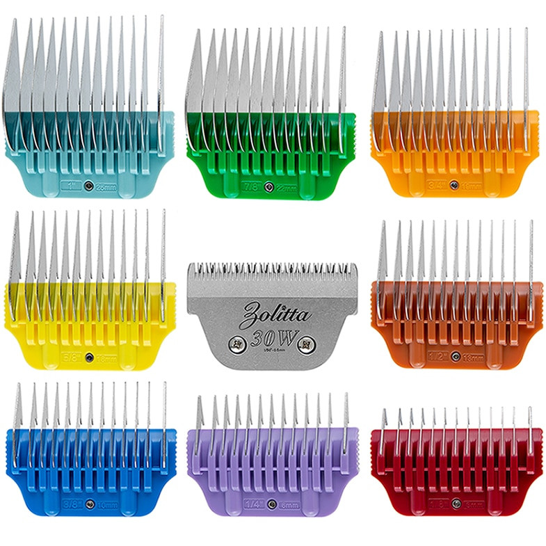 Set 1/8 Eight Wide Attachment Combs with 30W Blade Set