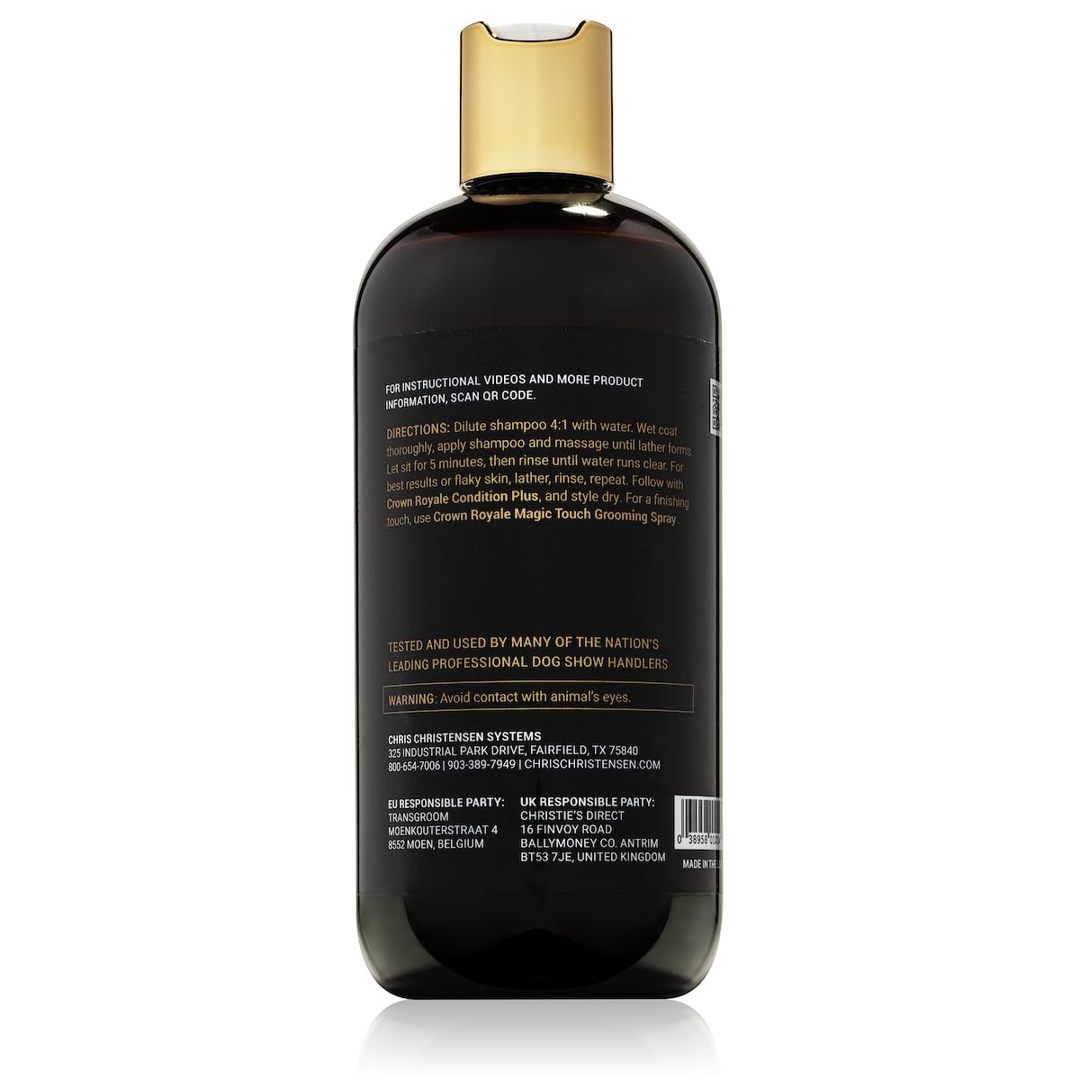 Crown Royale Biovite Formula 3 Dog Shampoo Concentrate, Gives Thick Full-Bodied Texture, Adds Volume, Safe For Use on Cats and Dogs, Made in USA, 16 oz