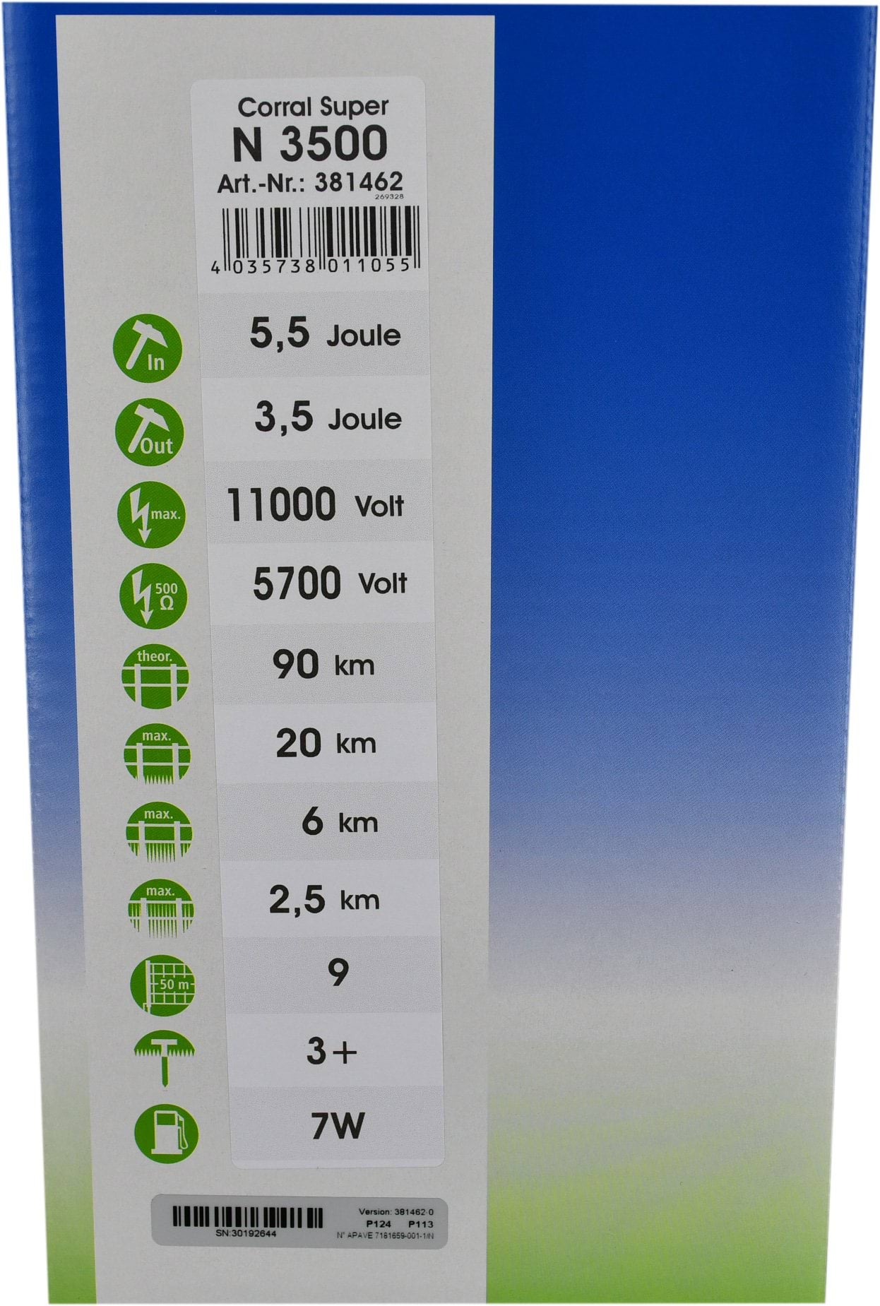 Elektrinis piemuo Corral Super N3500 230 V 381462