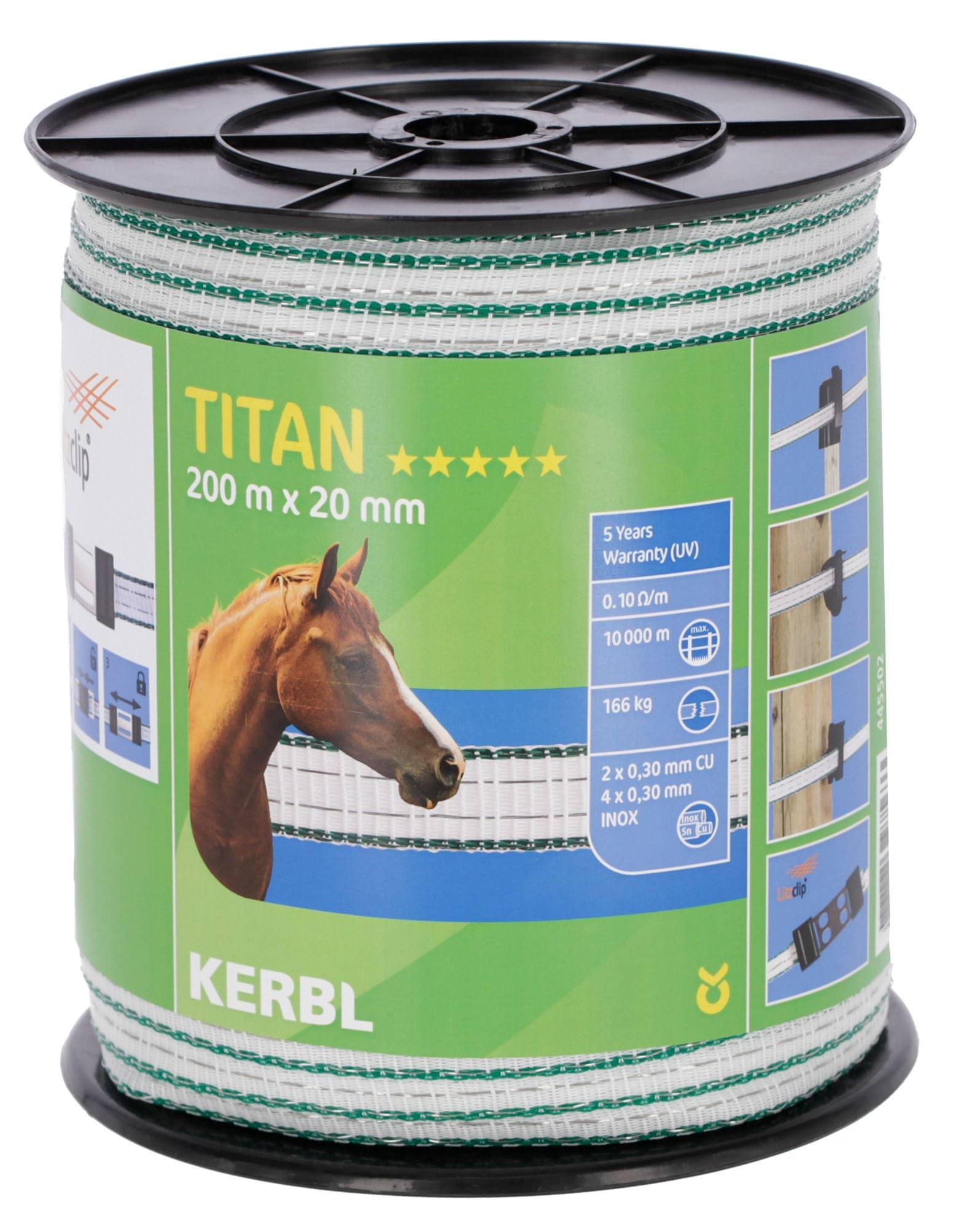 Elektrinio piemens juosta Kerbl TITAN 200 m, 20 mm  445502