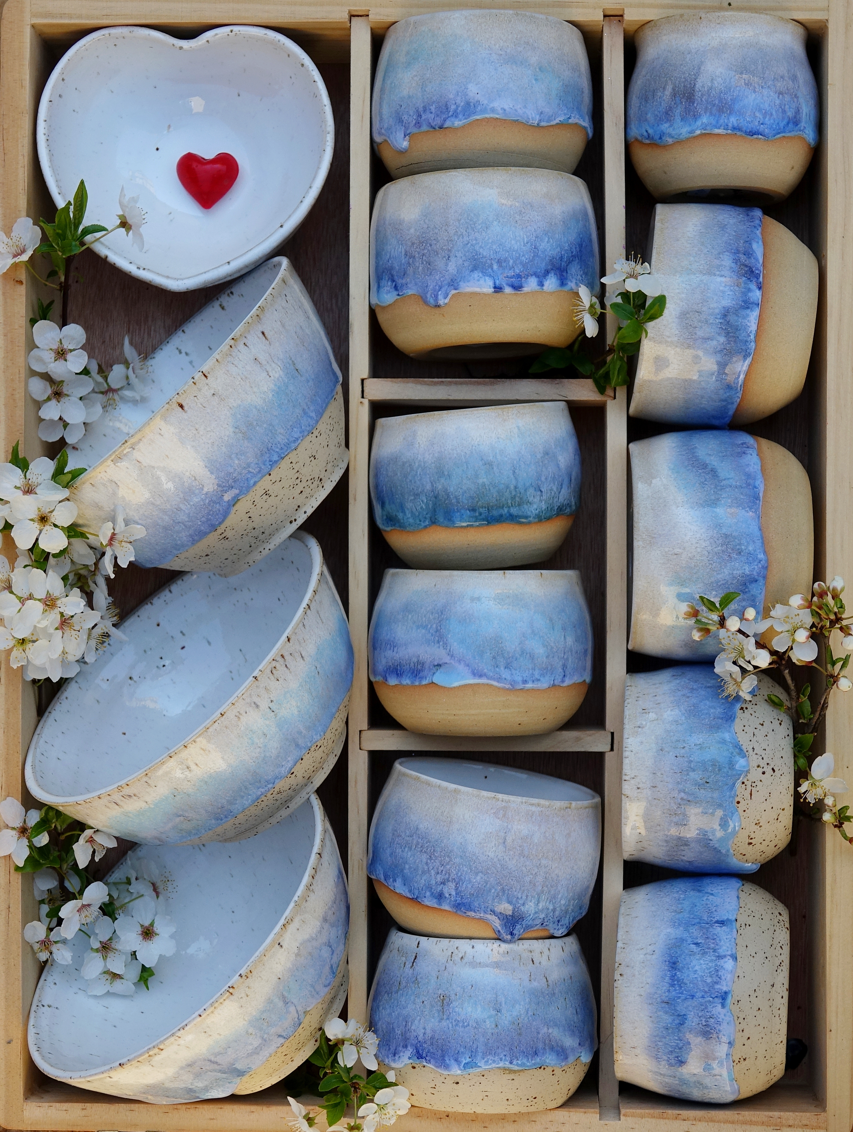 Misky z tečkované kameniny