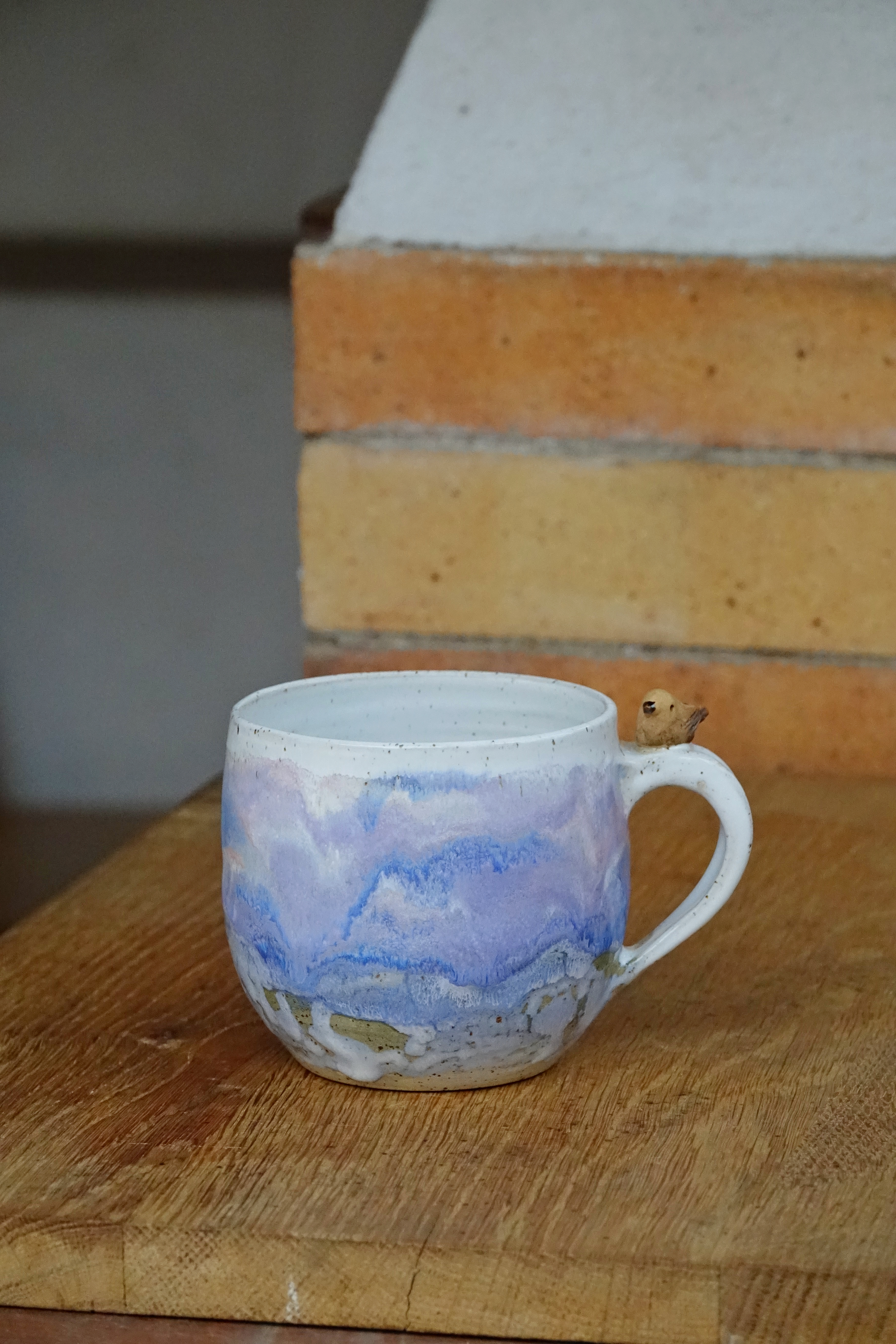 Zimní krajina s ptáčkem