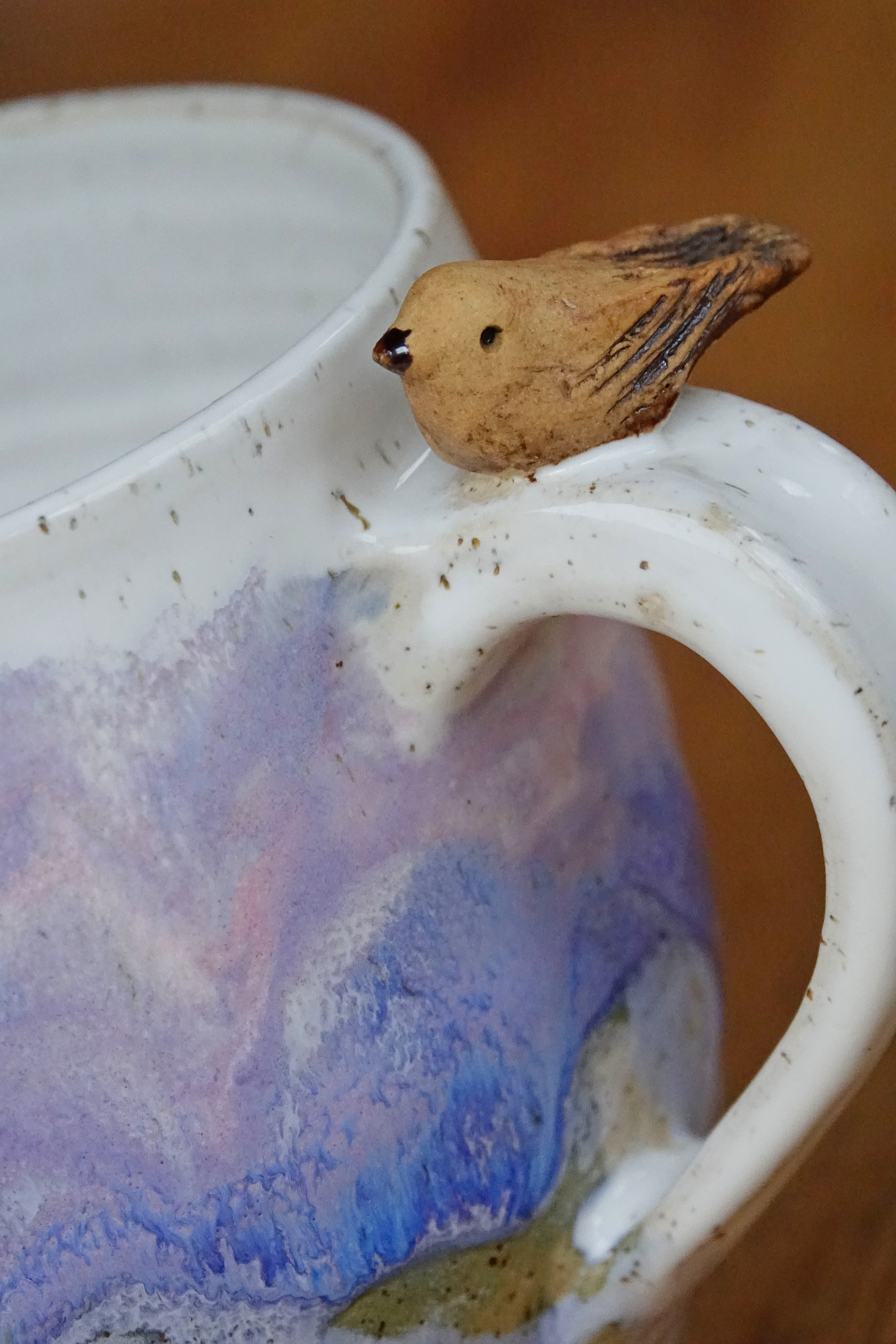 Zimní krajina s ptáčkem