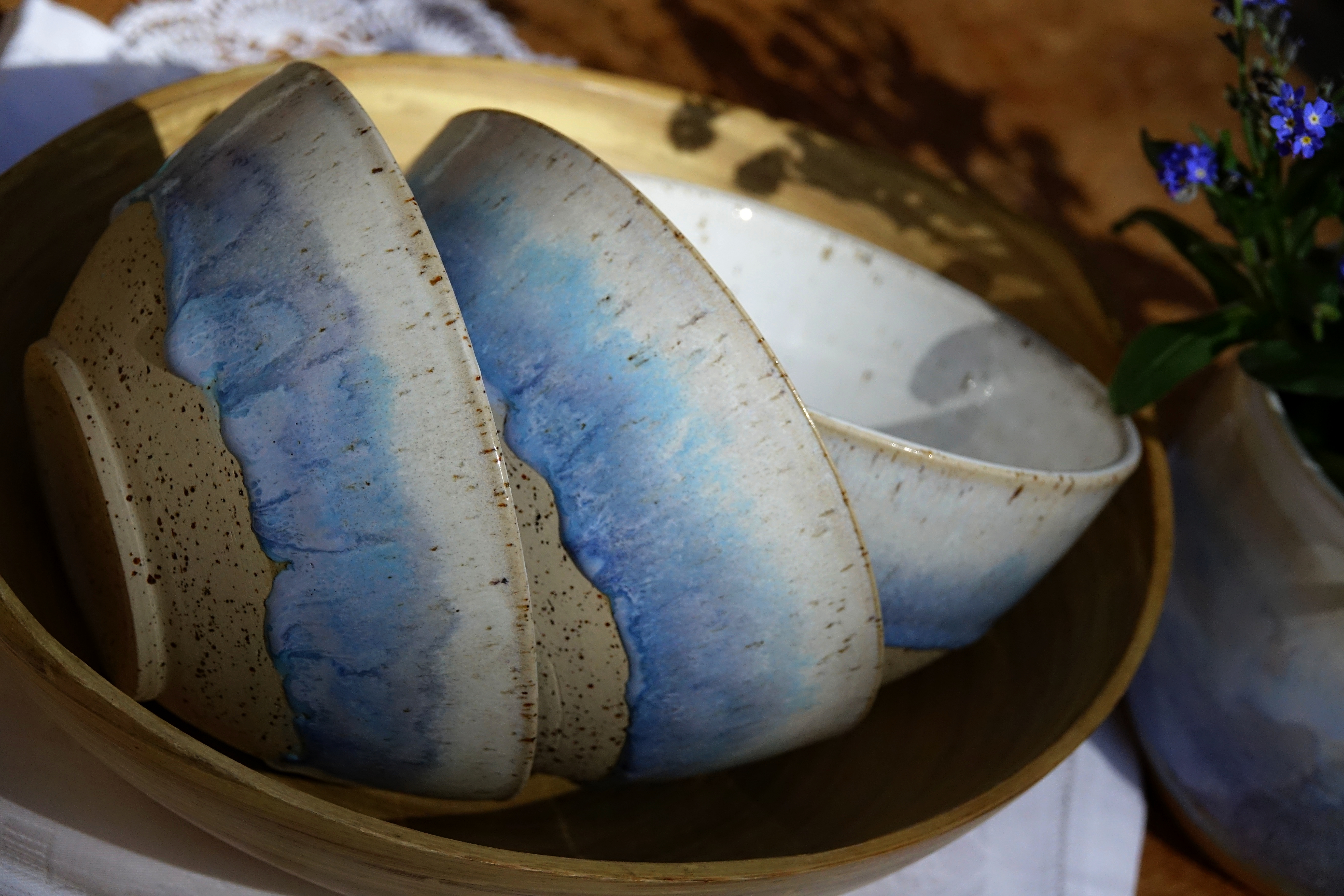 Misky z tečkované kameniny