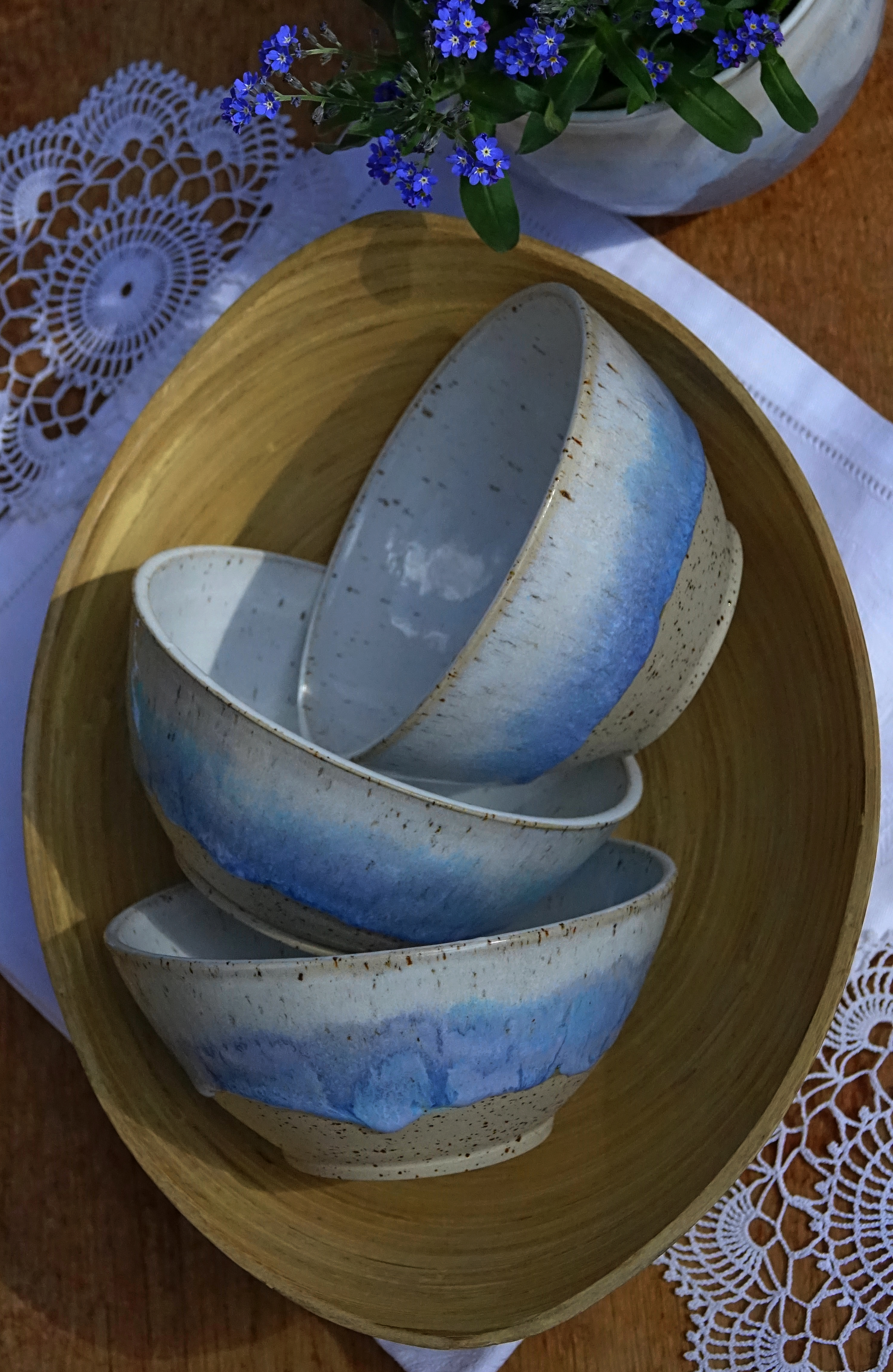 Misky z tečkované kameniny