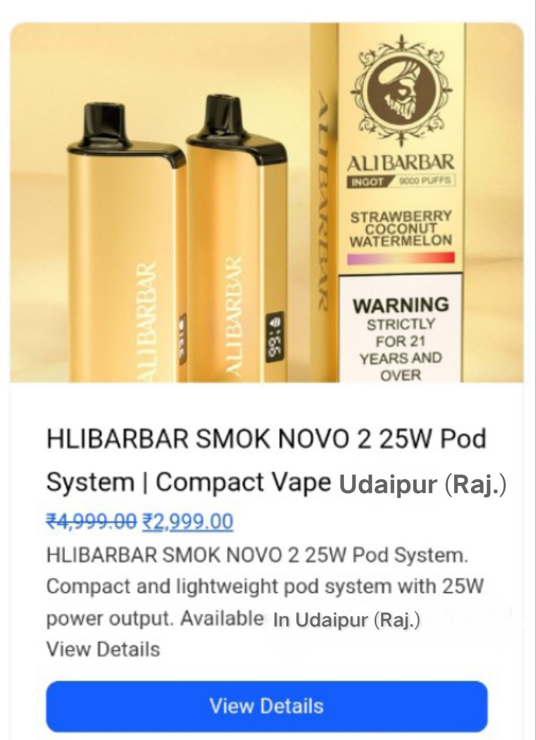 HLIBARBAR SMOK NOVO 2 25W Pod System