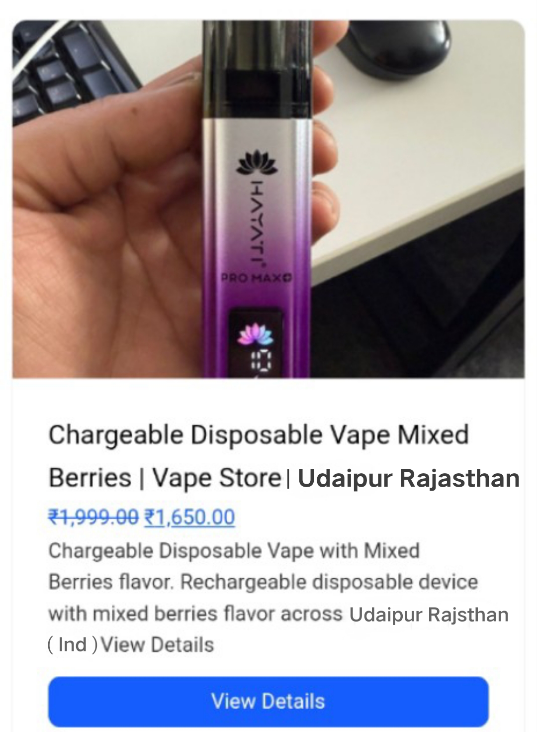 Chargeable Disposable Vape Mixed Berries