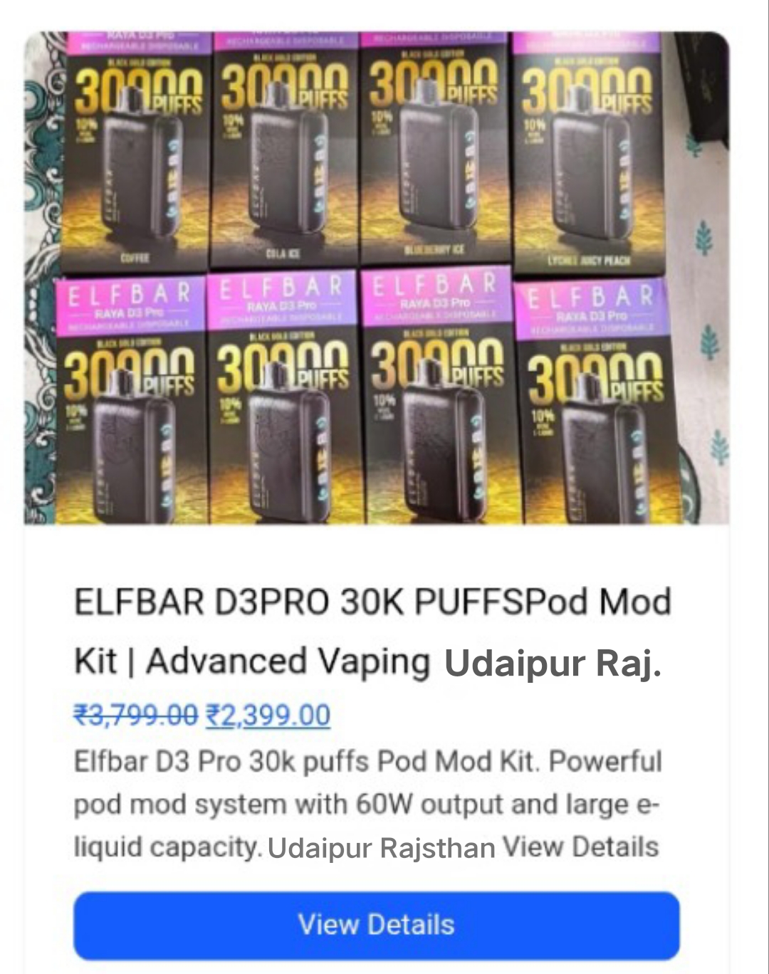 ELFBAR D3 Pro 30k Puffs Pod Mod Kit