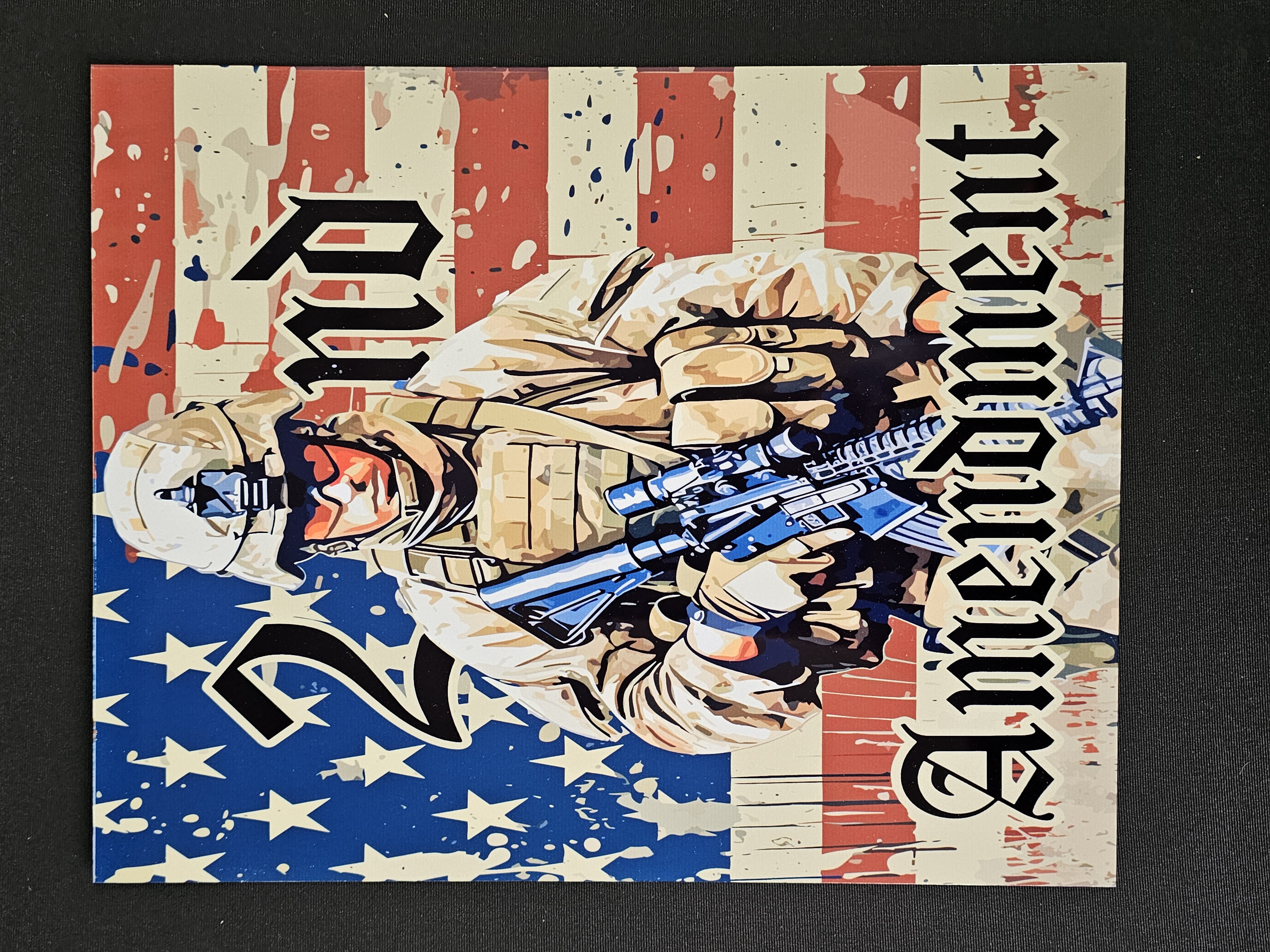 2nd Amendment Soldier Metal Print