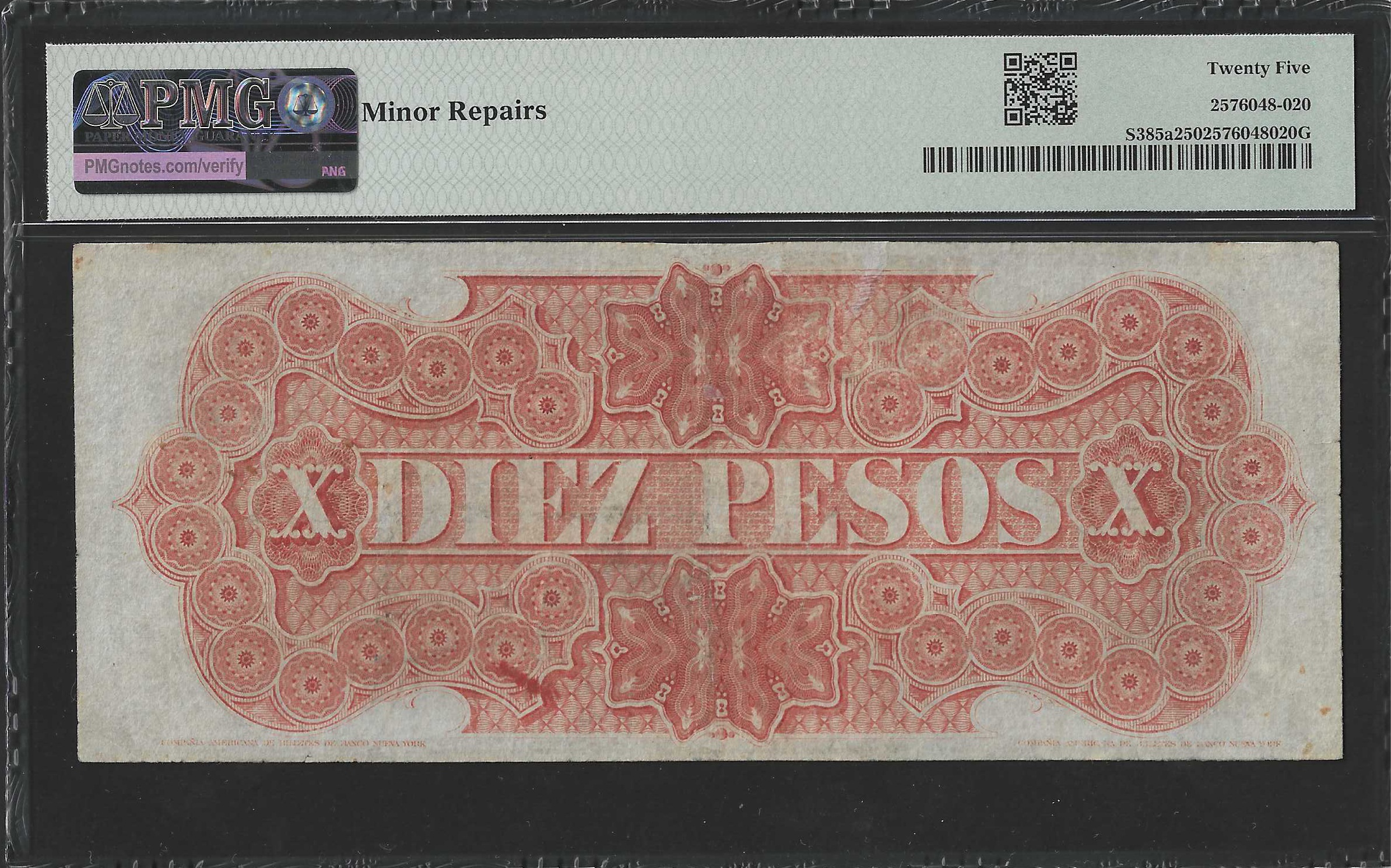 Uruguay 10 Pesos Banco Oriental Pick S385a